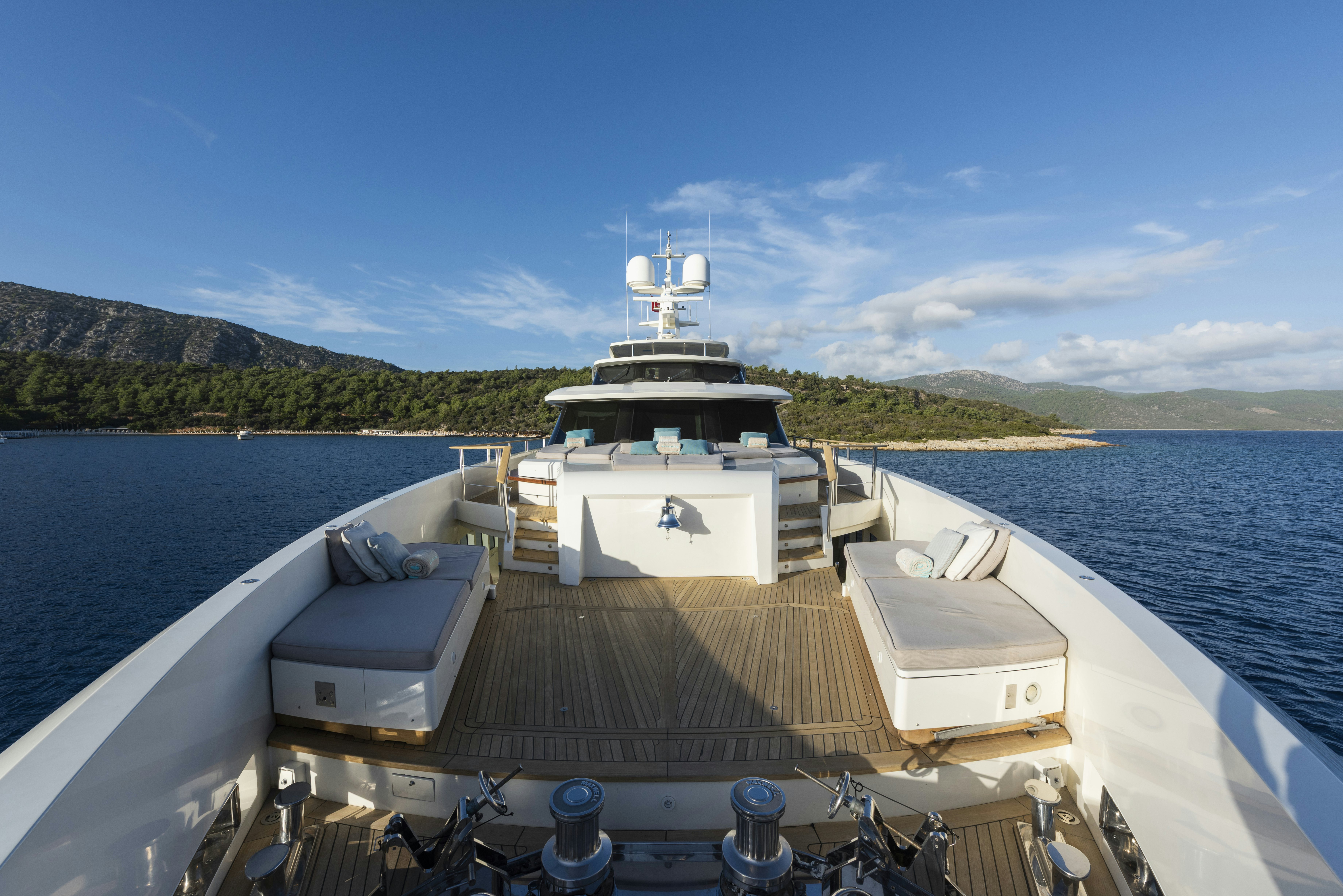 a boat on the water aboard SERENITY Yacht for Sale