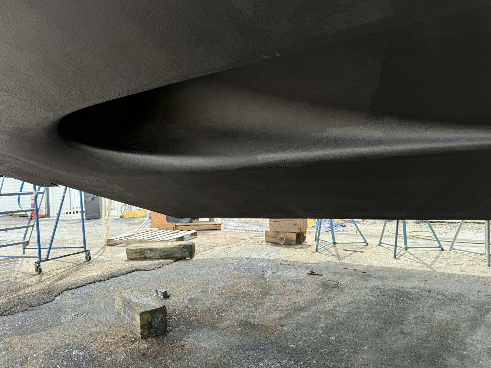 a large metal object with a hole in the middle aboard SILVER MAMA Yacht for Sale