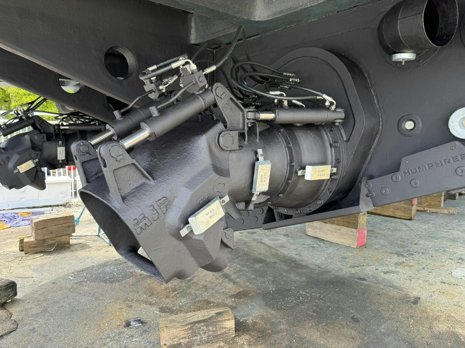 a car under a car aboard SILVER MAMA Yacht for Sale