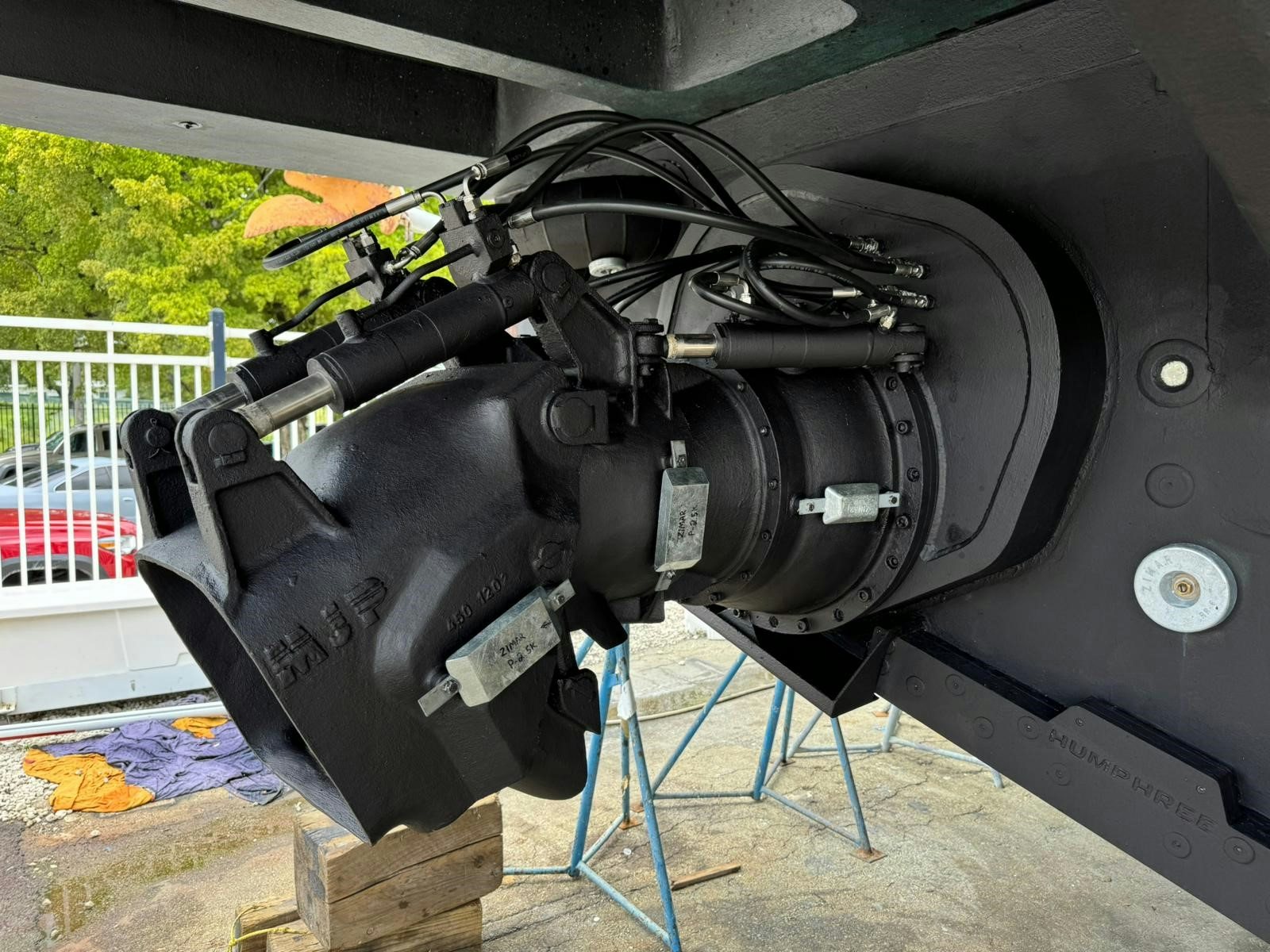 a black machine with a black handle aboard SILVER MAMA Yacht for Sale