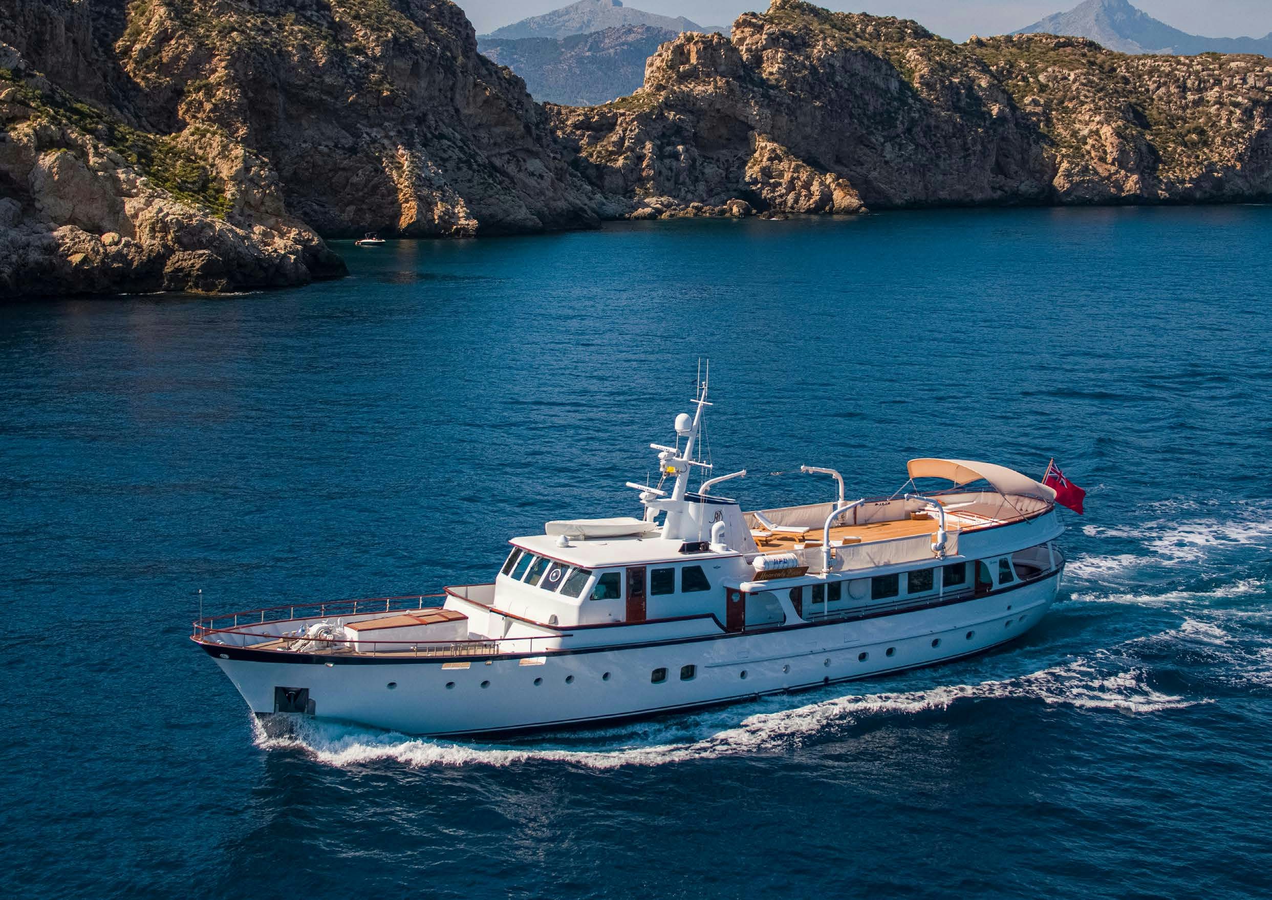 a boat on the water aboard HEAVENLY DAZE Yacht for Charter