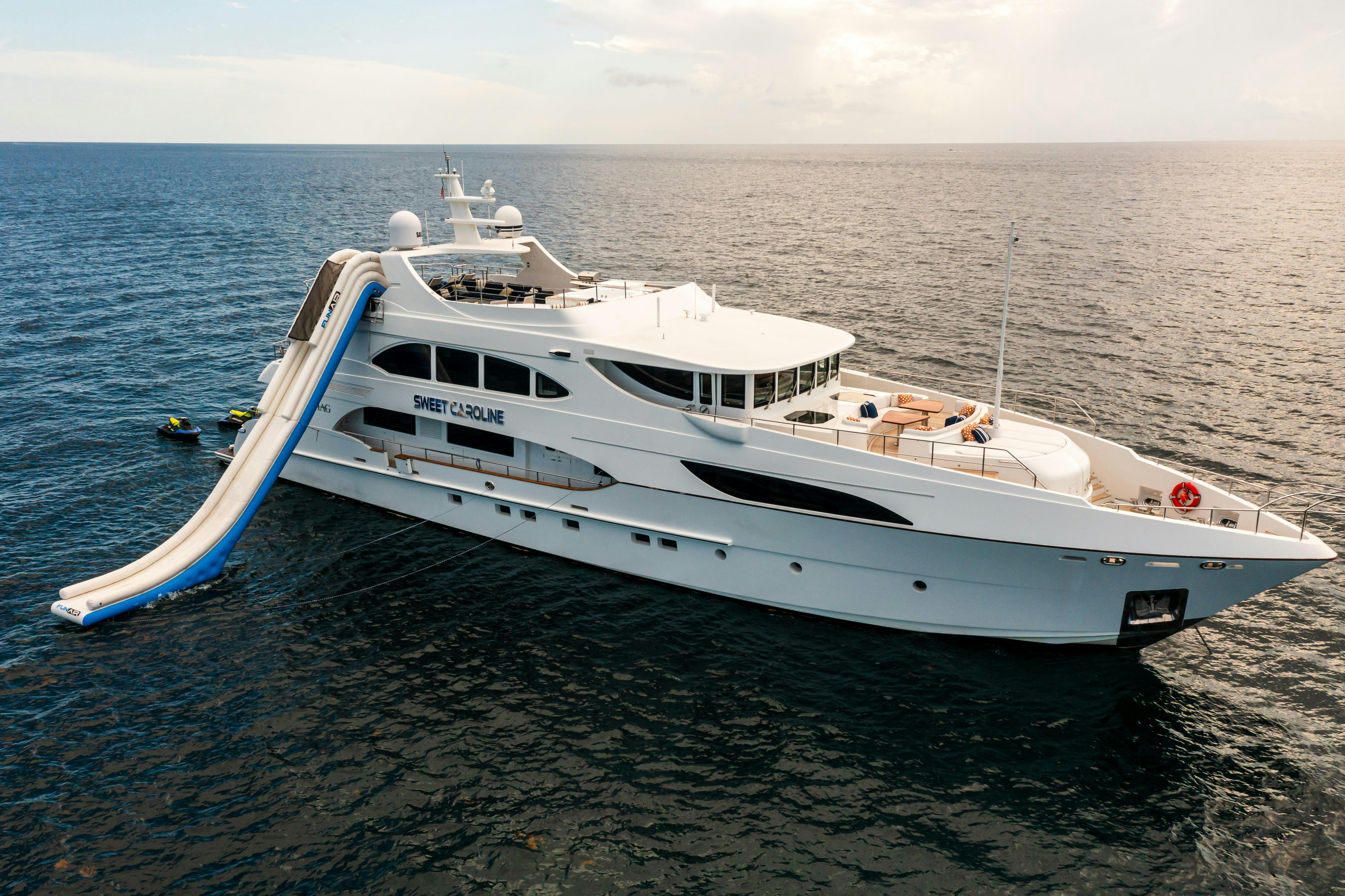 a boat on the water aboard SWEET CAROLINE Yacht for Charter