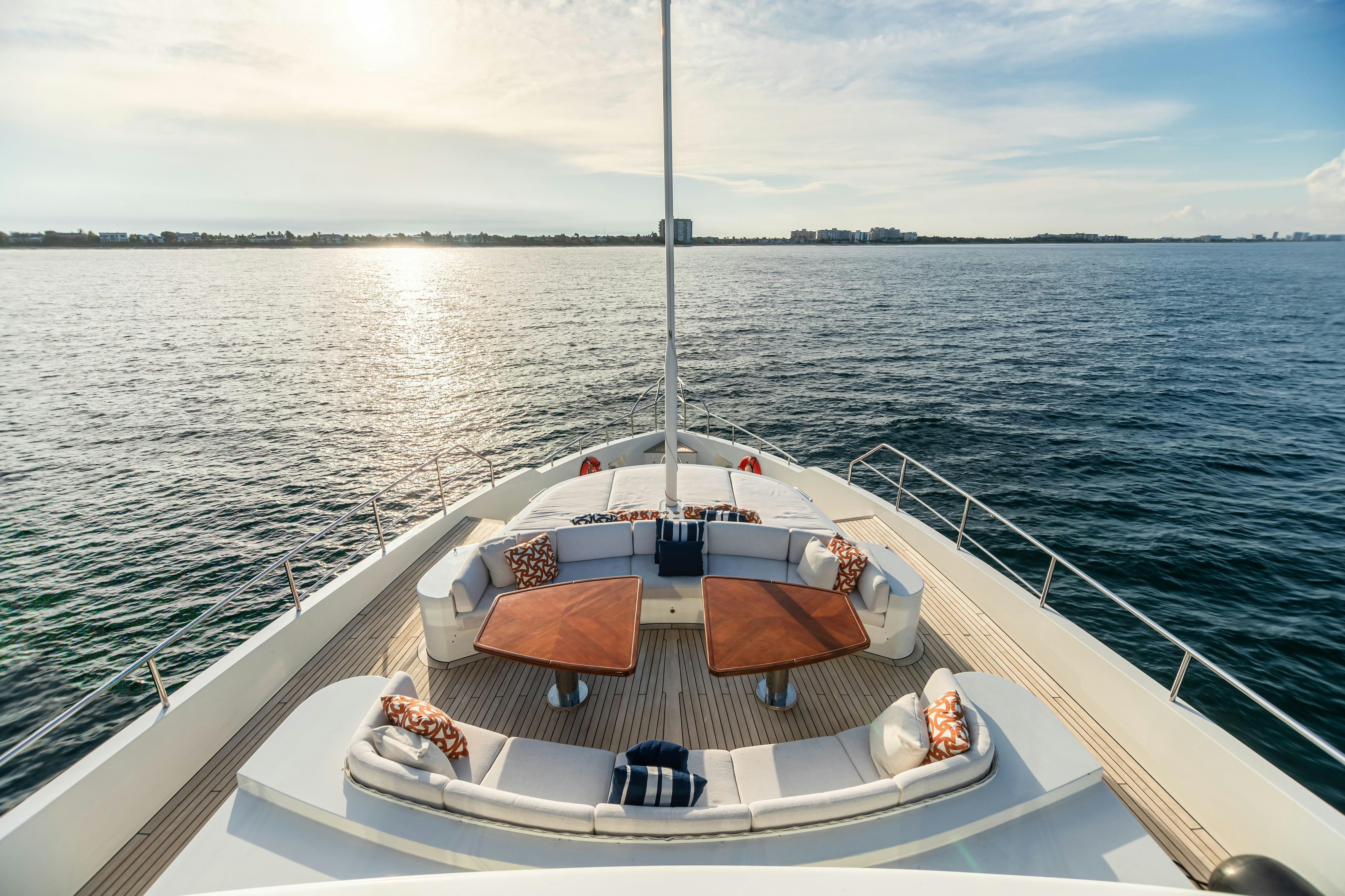 a boat on the water aboard SWEET CAROLINE Yacht for Charter