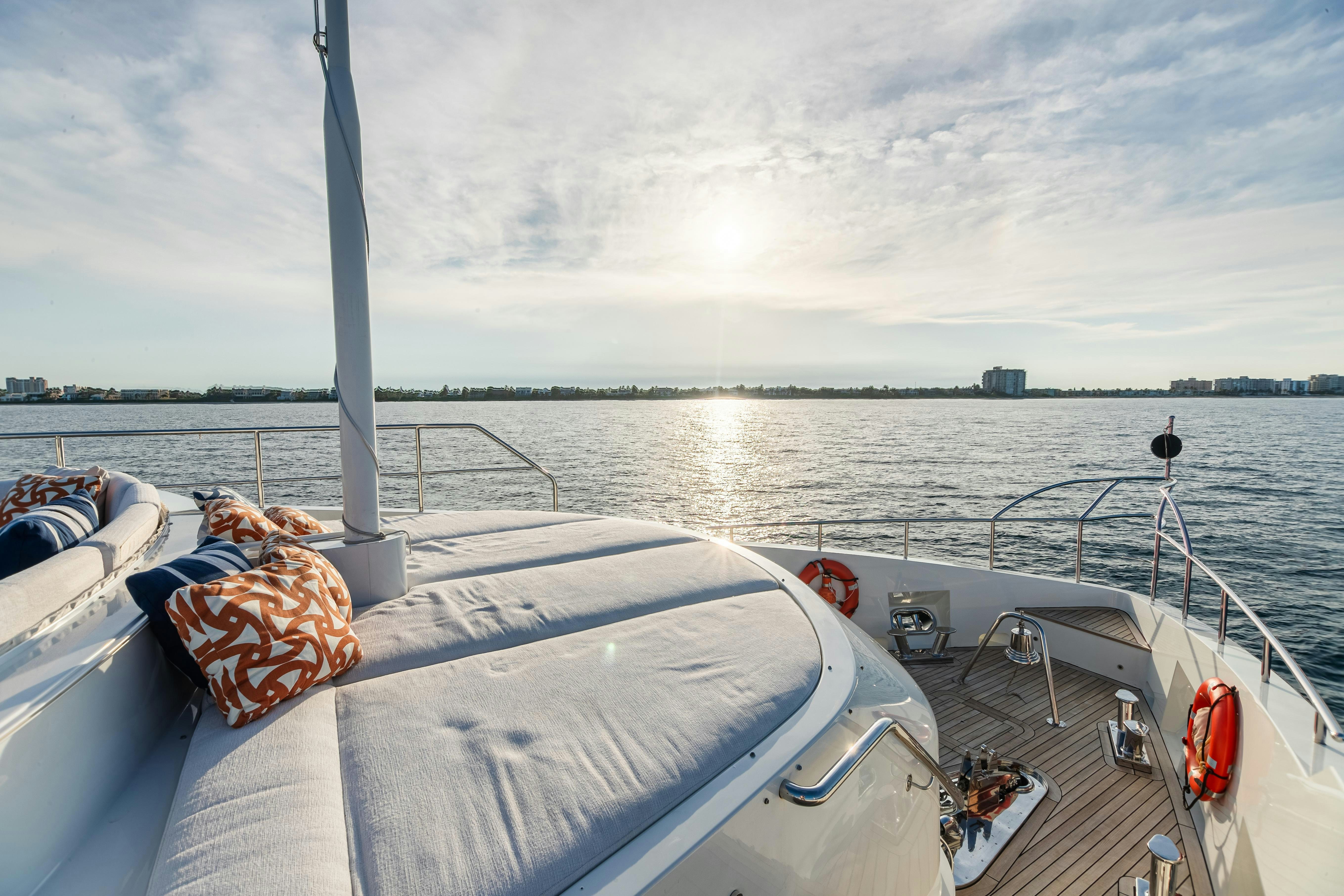 a boat on the water aboard SWEET CAROLINE Yacht for Charter