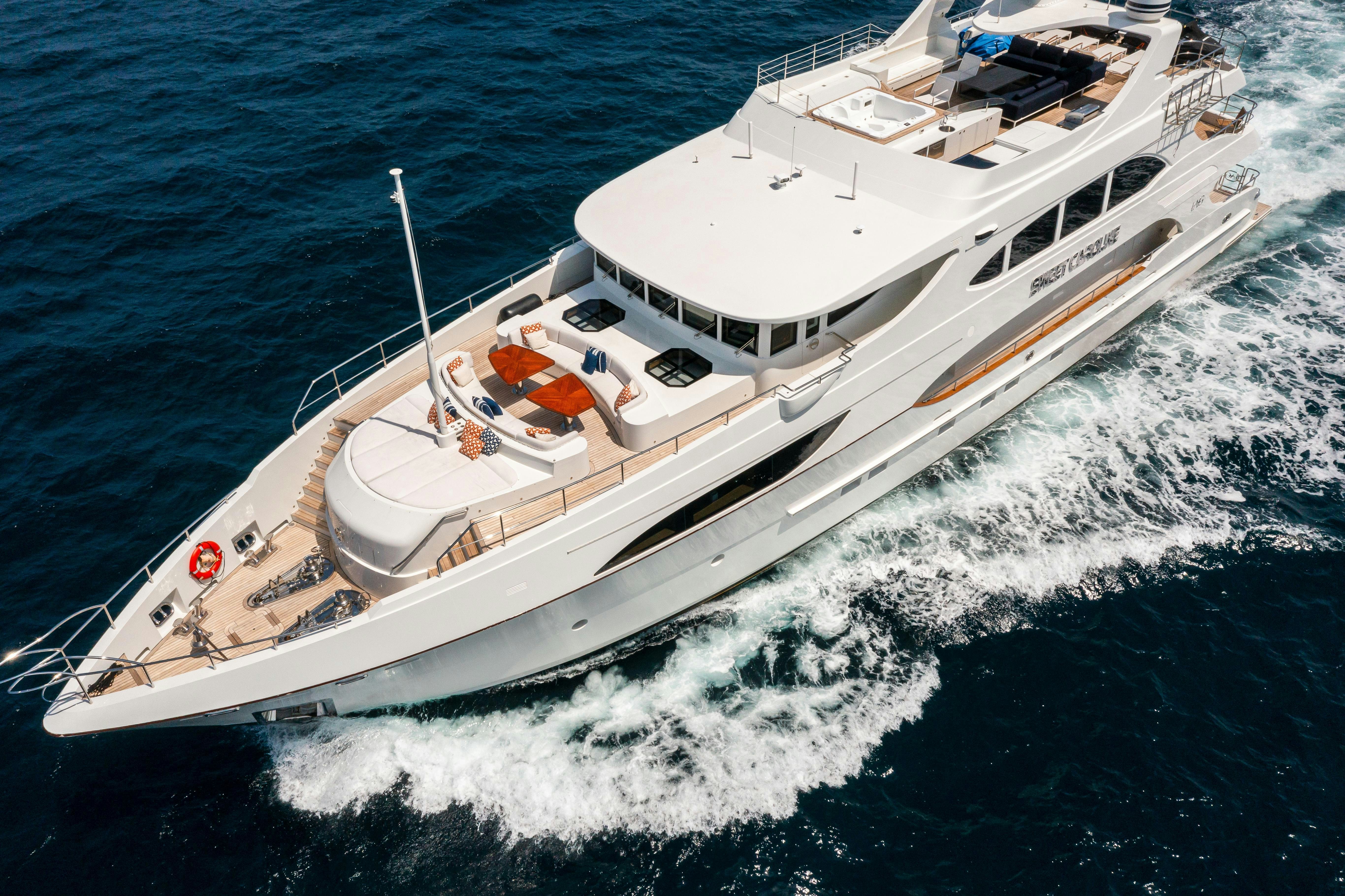 a boat on the water aboard SWEET CAROLINE Yacht for Charter