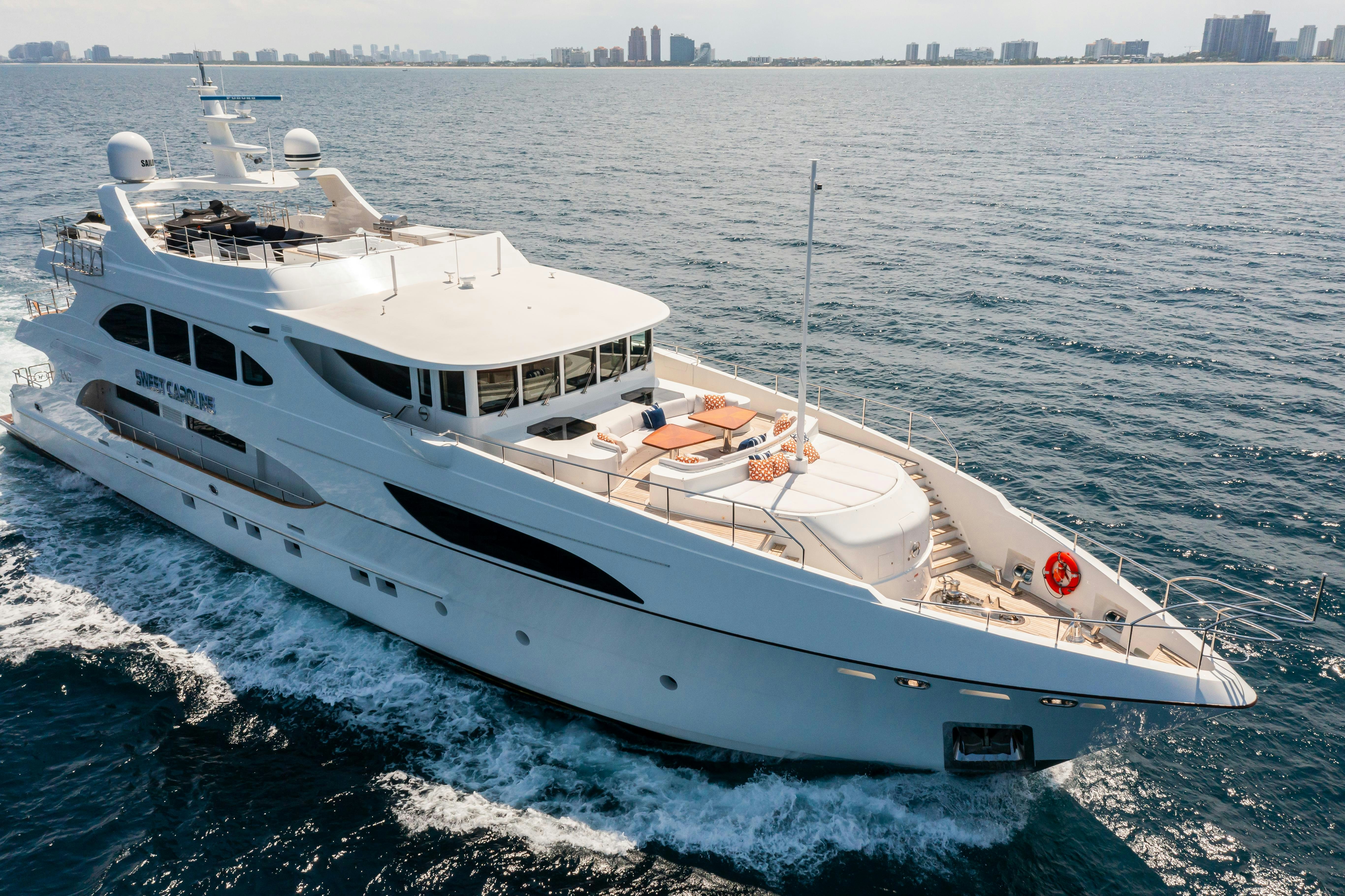 a boat on the water aboard SWEET CAROLINE Yacht for Charter