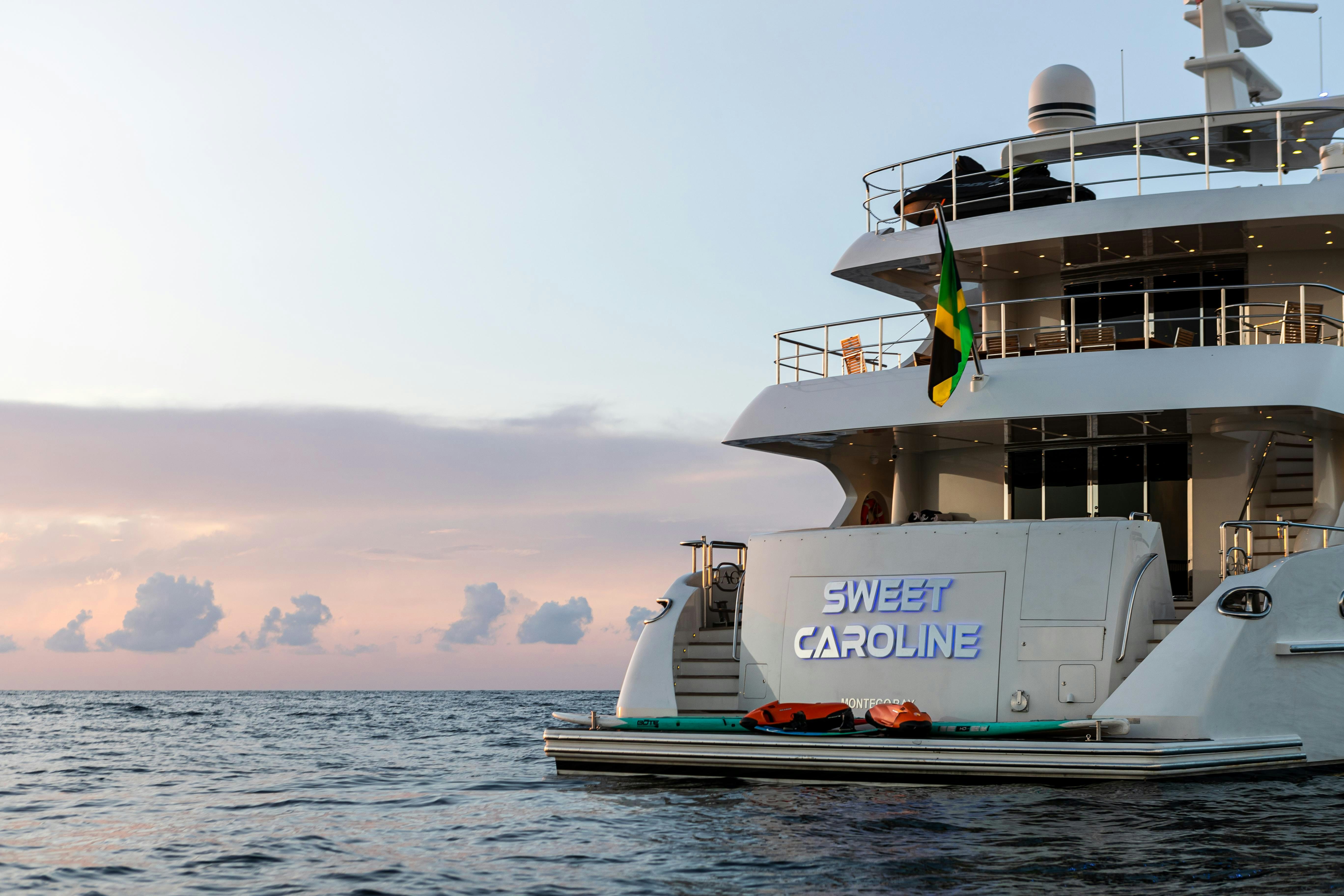 a boat on the water aboard SWEET CAROLINE Yacht for Charter