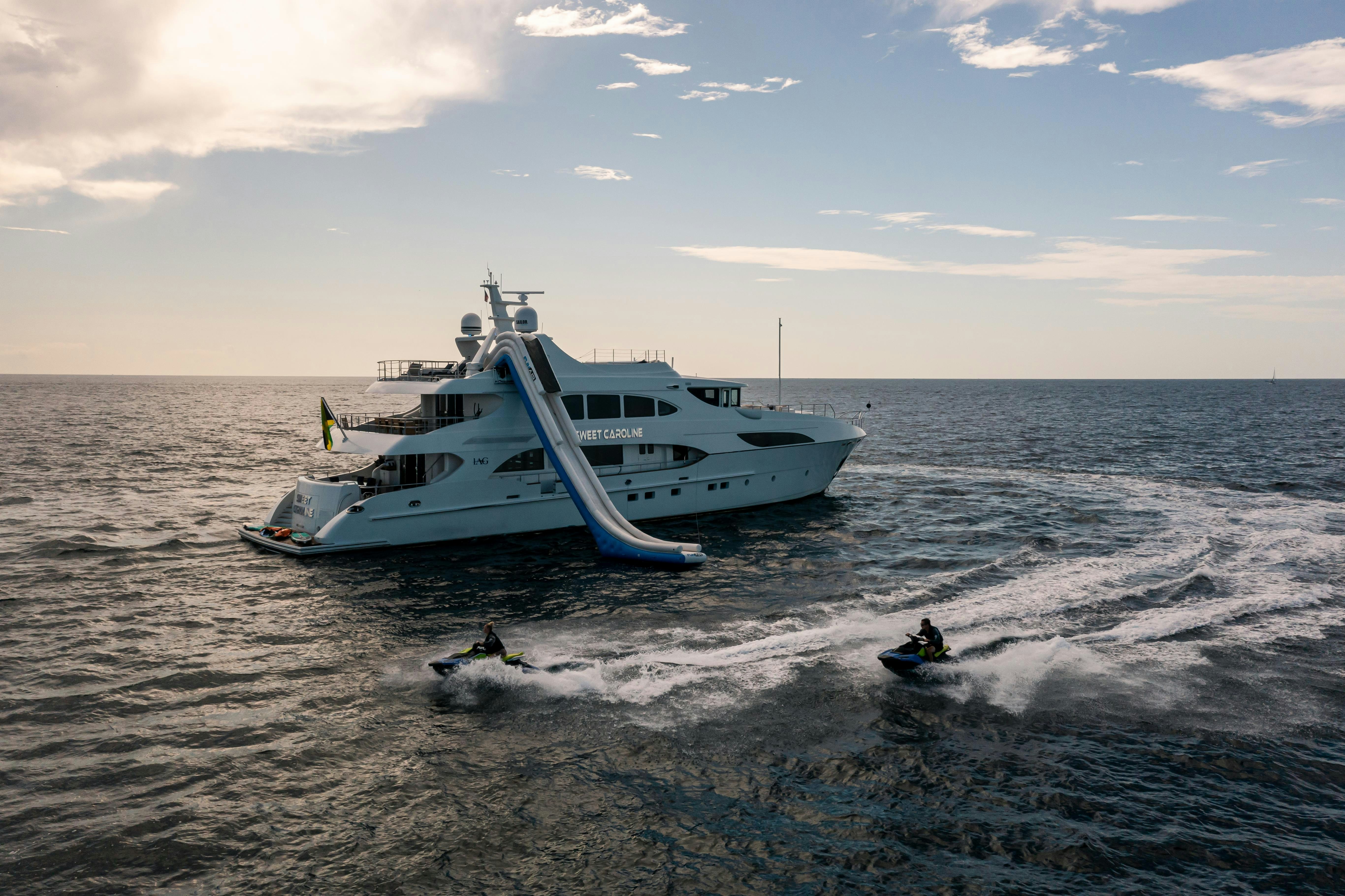 a boat in the water aboard SWEET CAROLINE Yacht for Charter