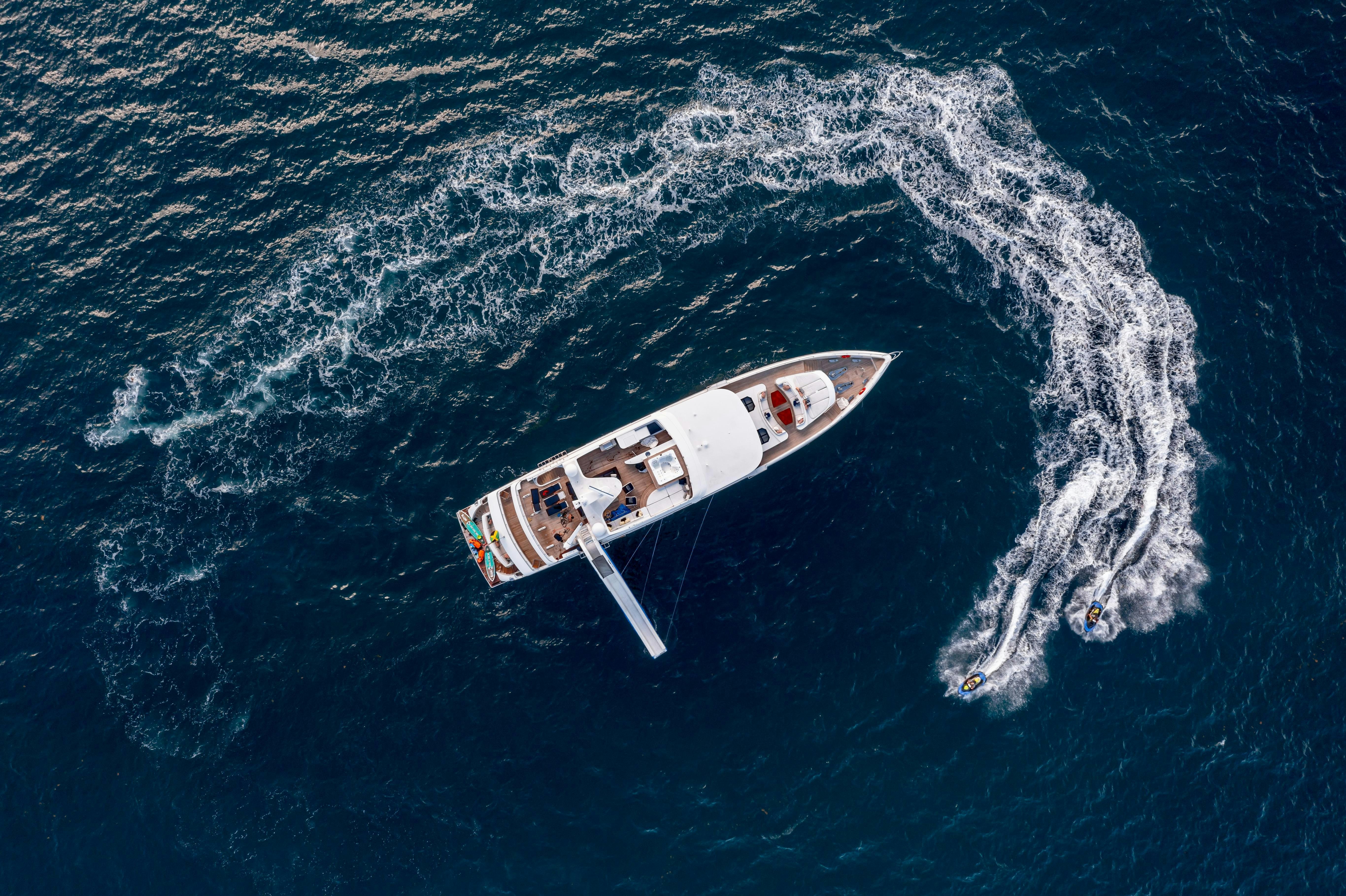 a boat in the water aboard SWEET CAROLINE Yacht for Charter
