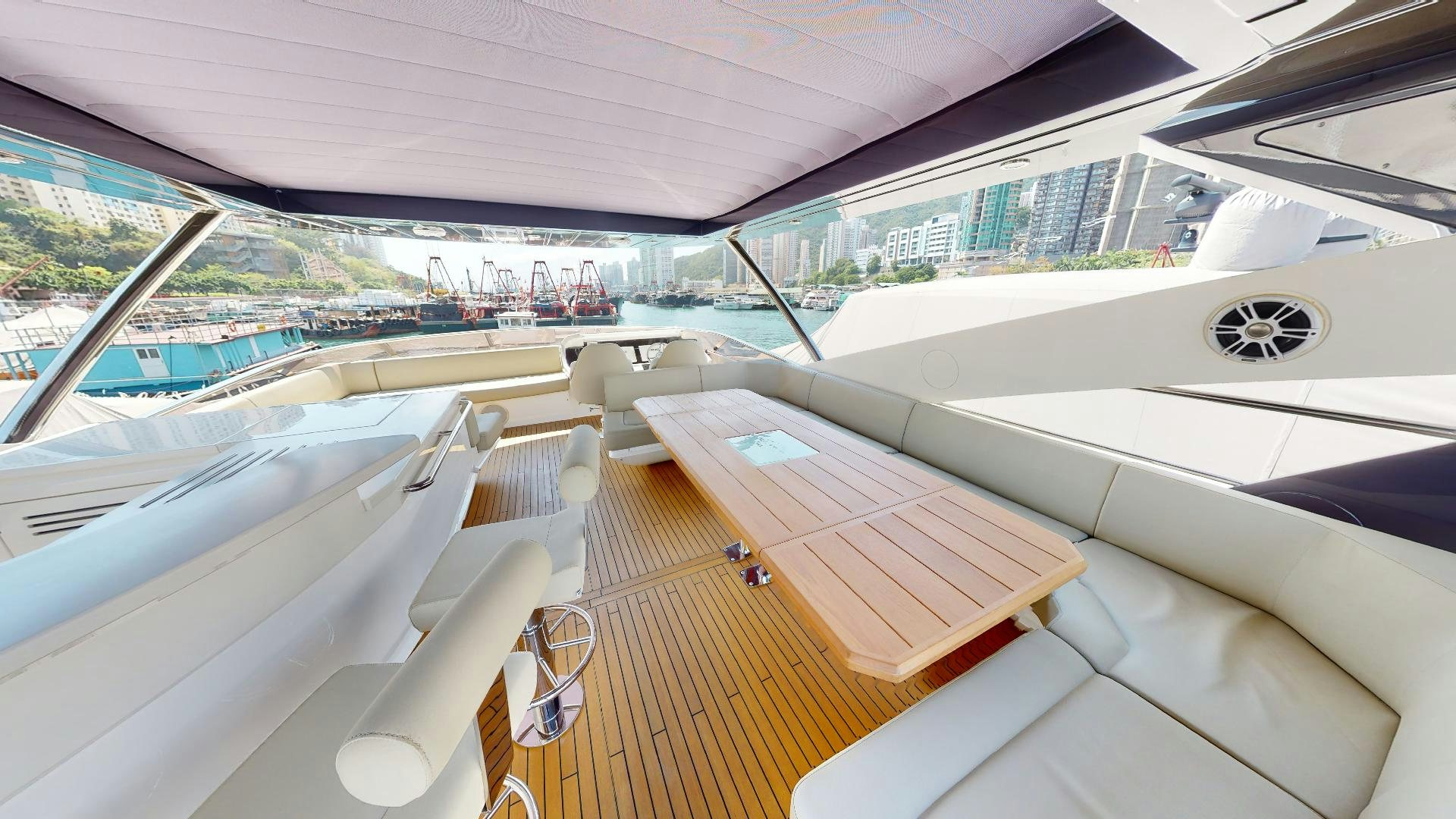 inside of a boat aboard A & K Yacht for Sale