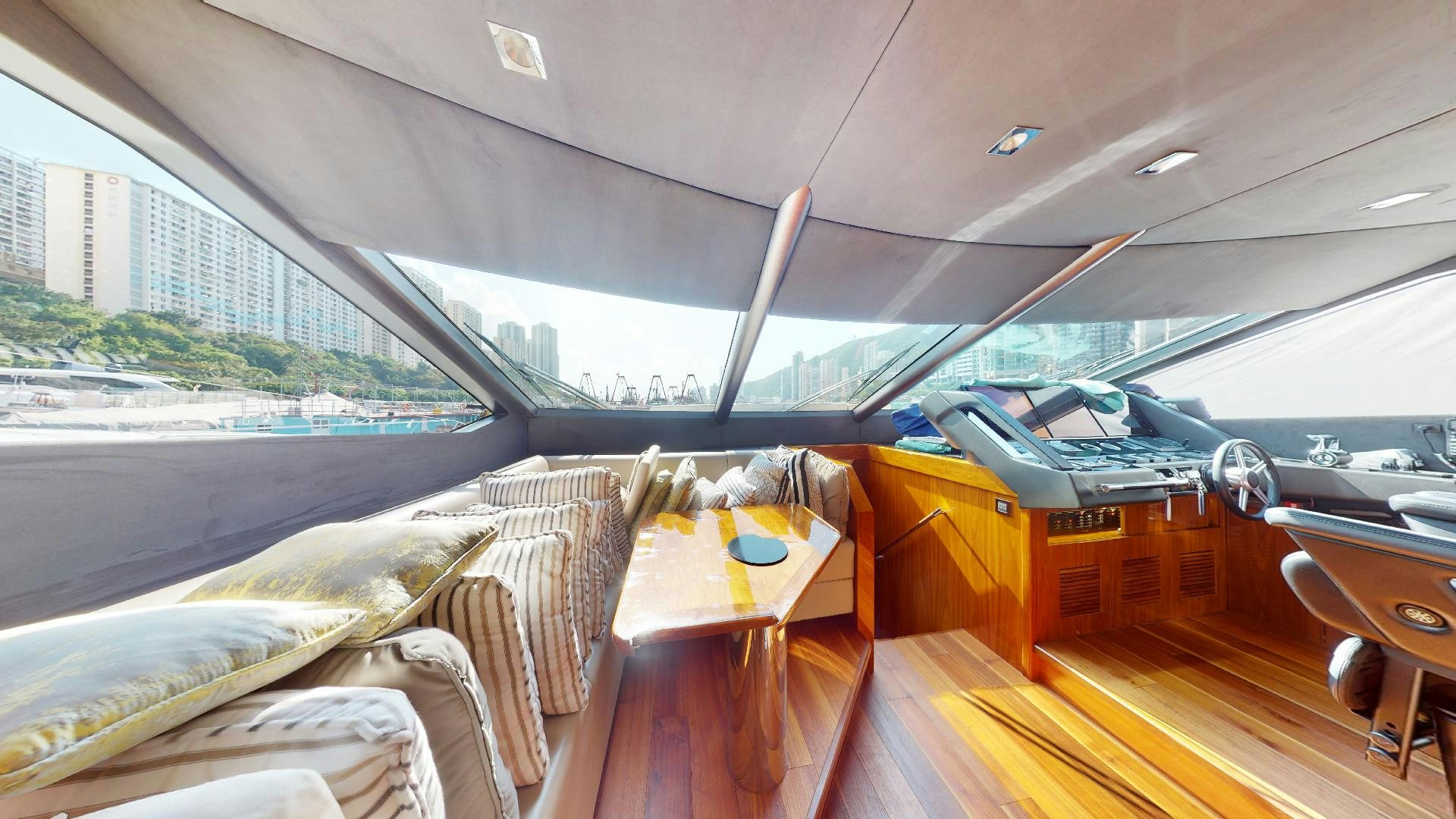 inside of a boat aboard A & K Yacht for Sale