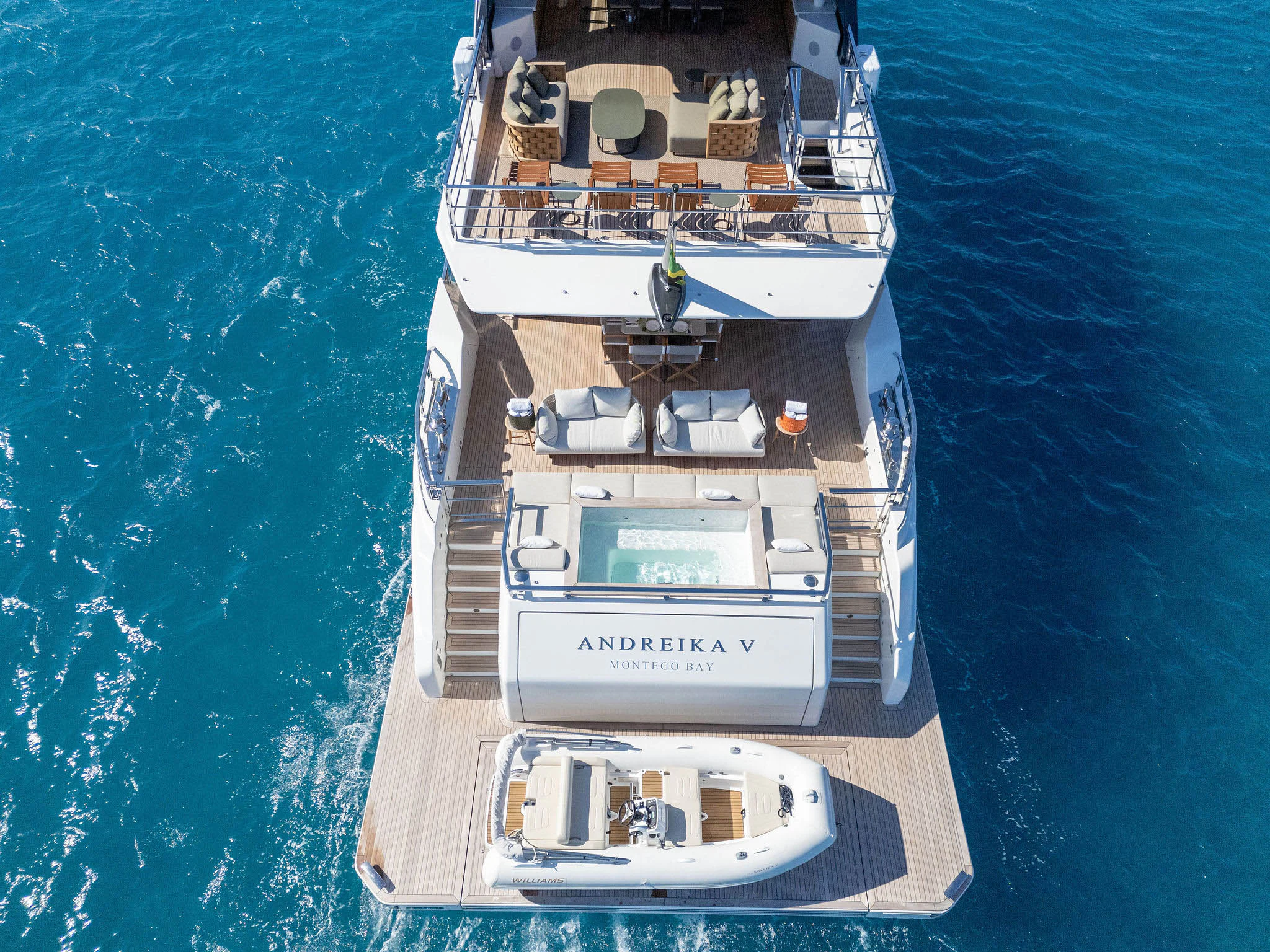 a boat on the water aboard ANDREIKA V Yacht for Charter