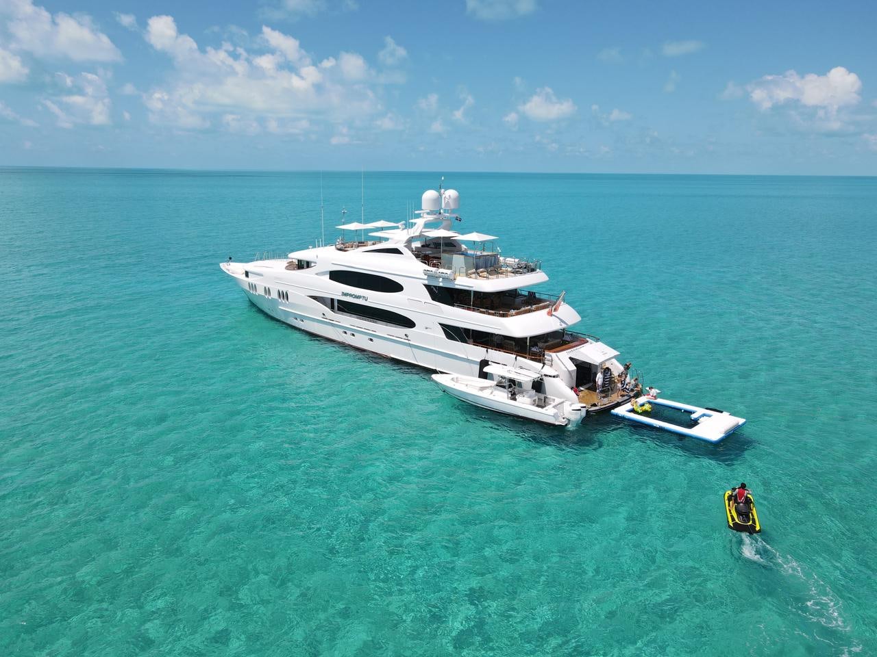 a boat sailing in the sea aboard IMPROMPTU Yacht for Charter