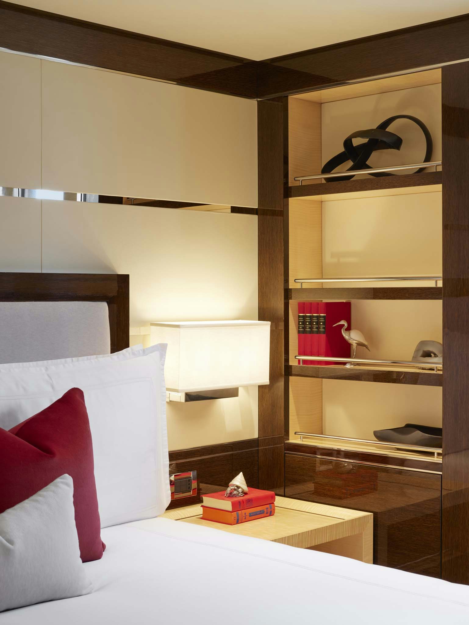 a shelf with objects on it aboard REVELRY Yacht for Charter