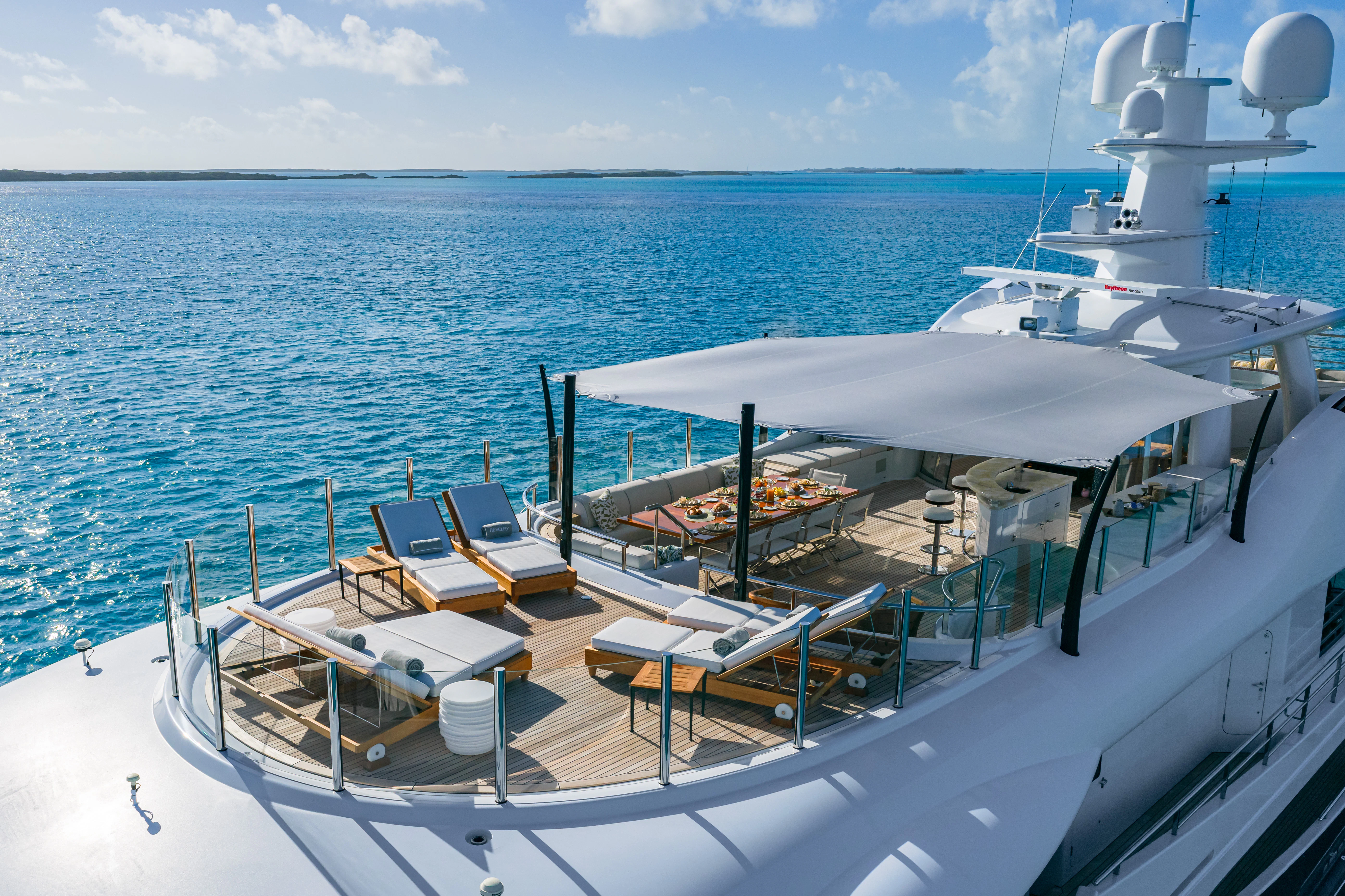 a boat on the water aboard REVELRY Yacht for Charter