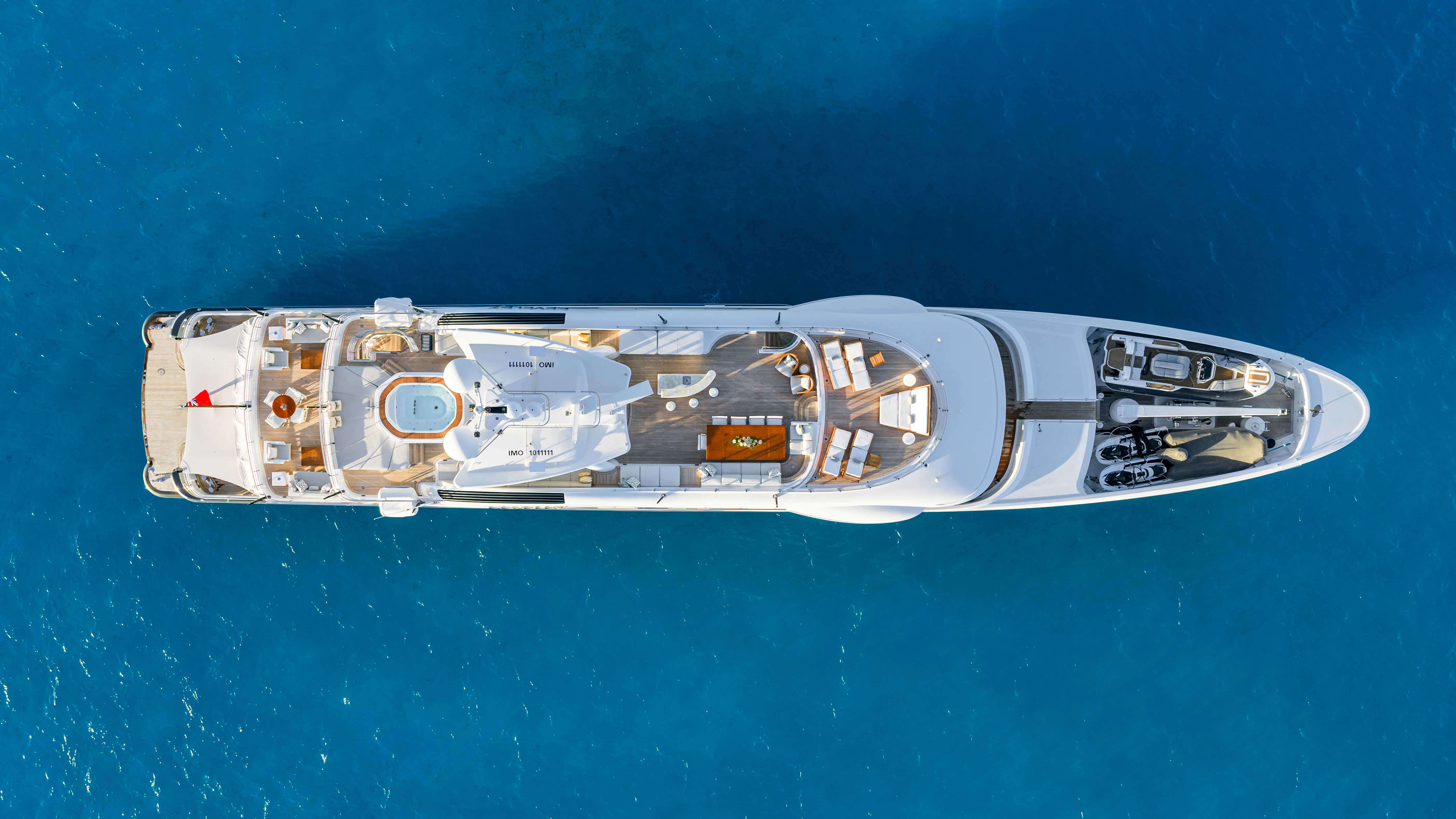 a model of a space ship aboard REVELRY Yacht for Charter