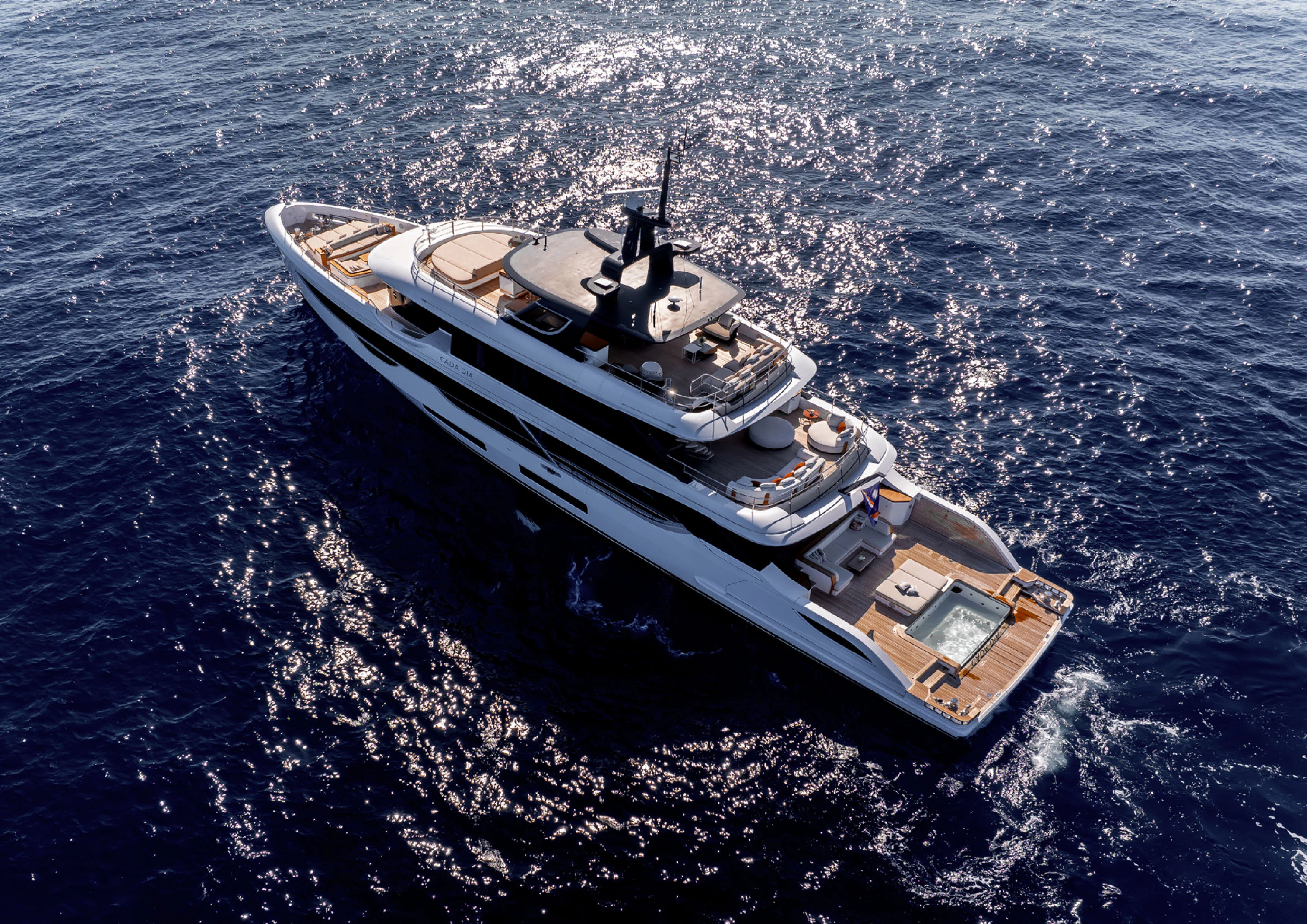 a boat in the water aboard CADA DIA Yacht for Charter