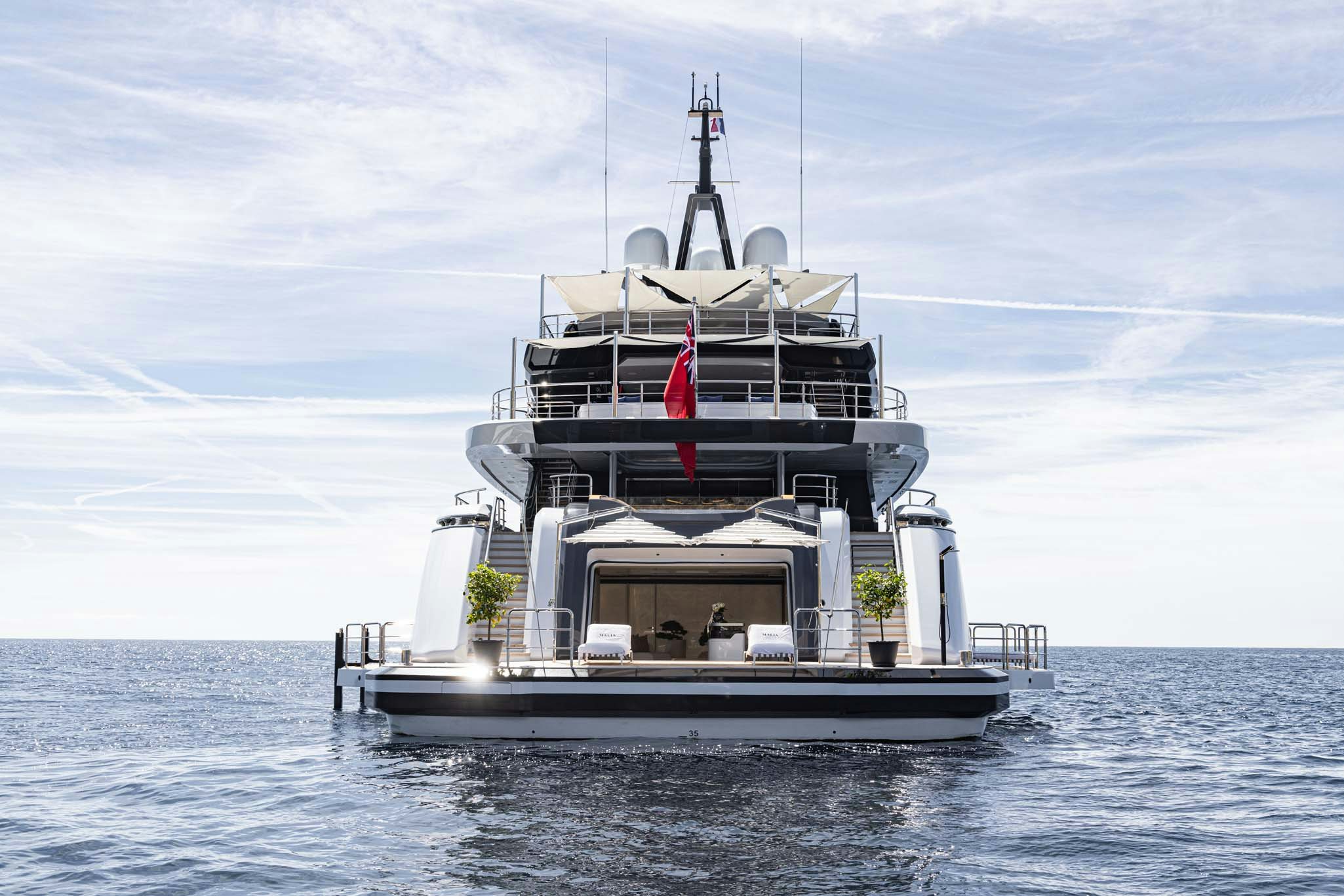 a boat in the water aboard MALIA Yacht for Charter