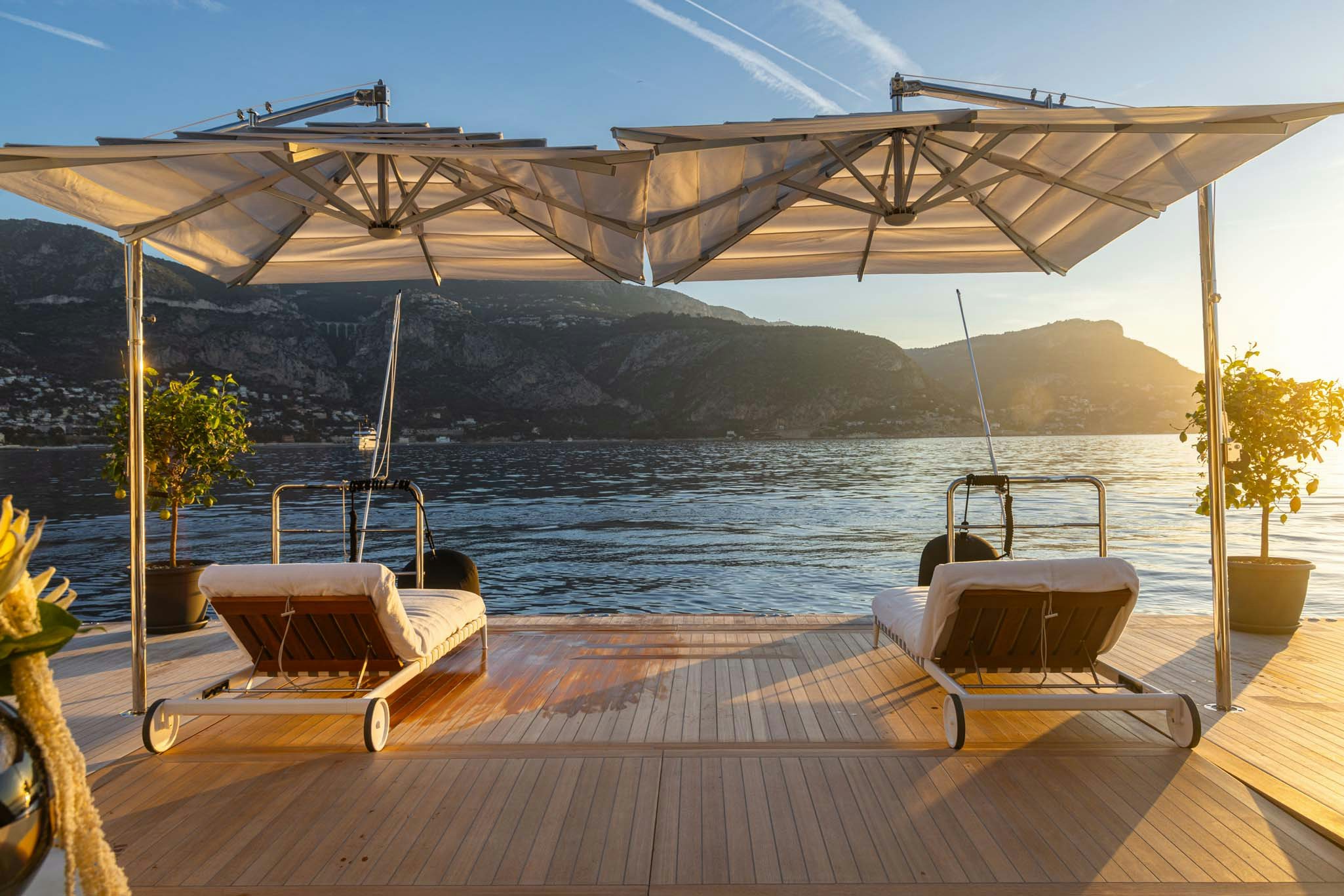 a boat on a dock aboard MALIA Yacht for Charter