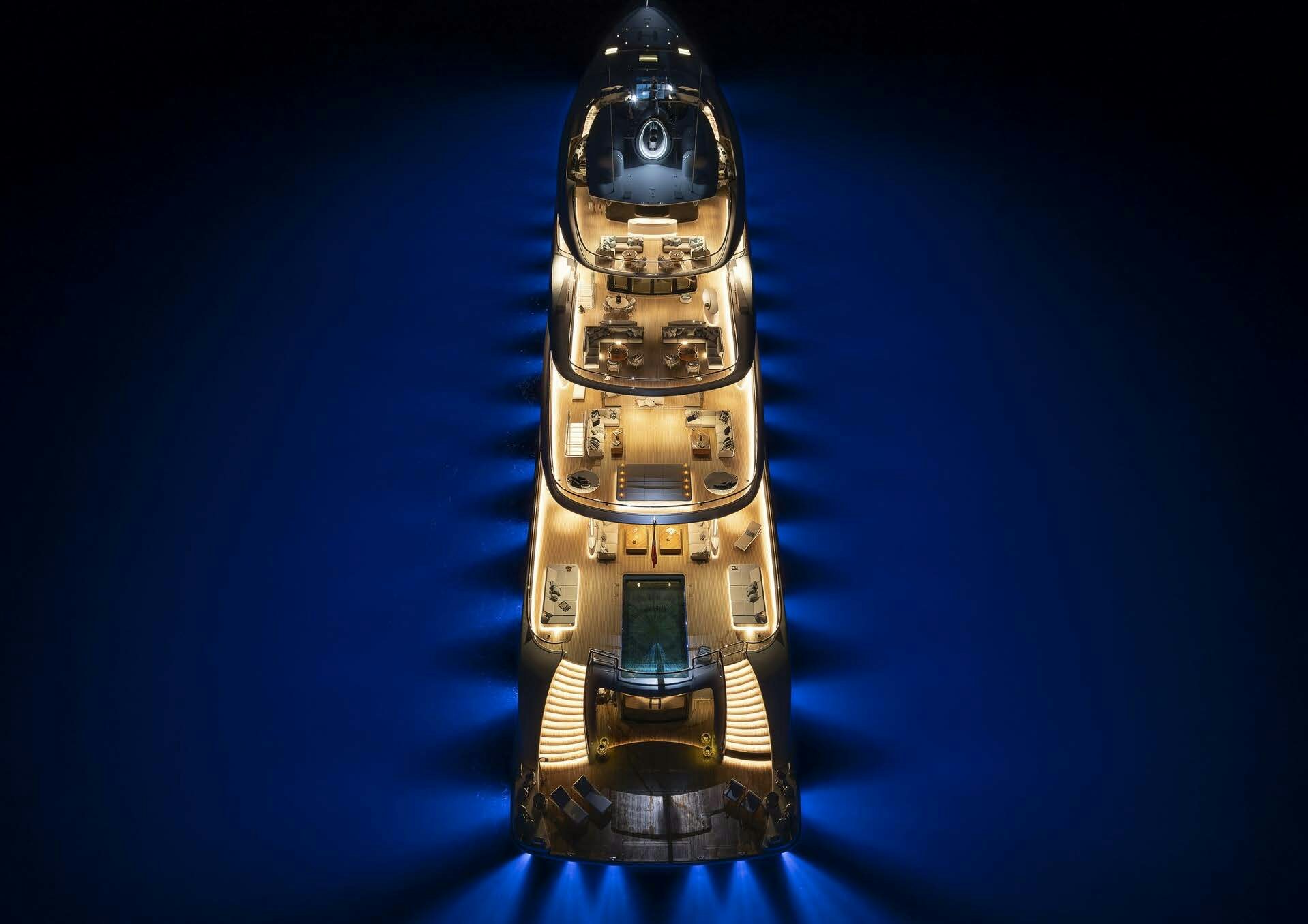 a close-up of a space ship aboard H3 Yacht for Sale