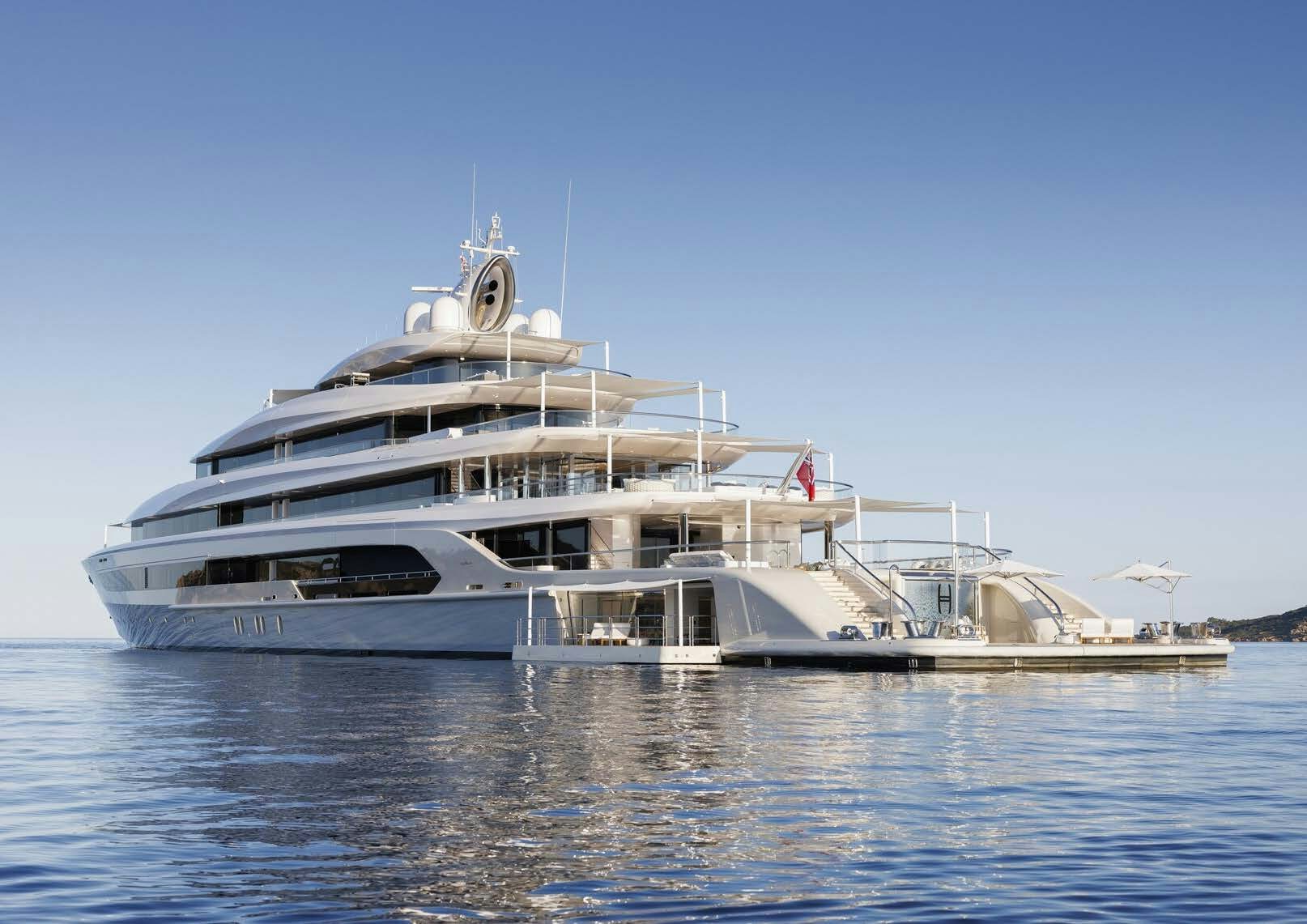 a large cruise ship in the water aboard H3 Yacht for Sale