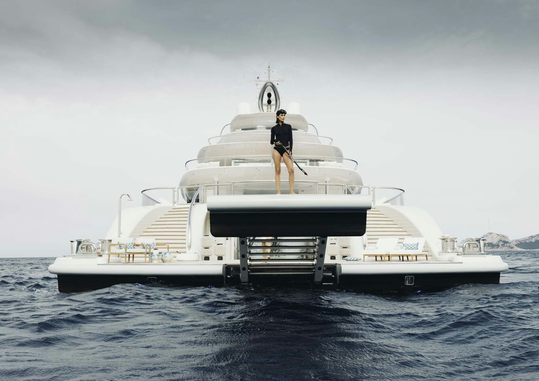 a couple of people on a boat aboard H3 Yacht for Sale