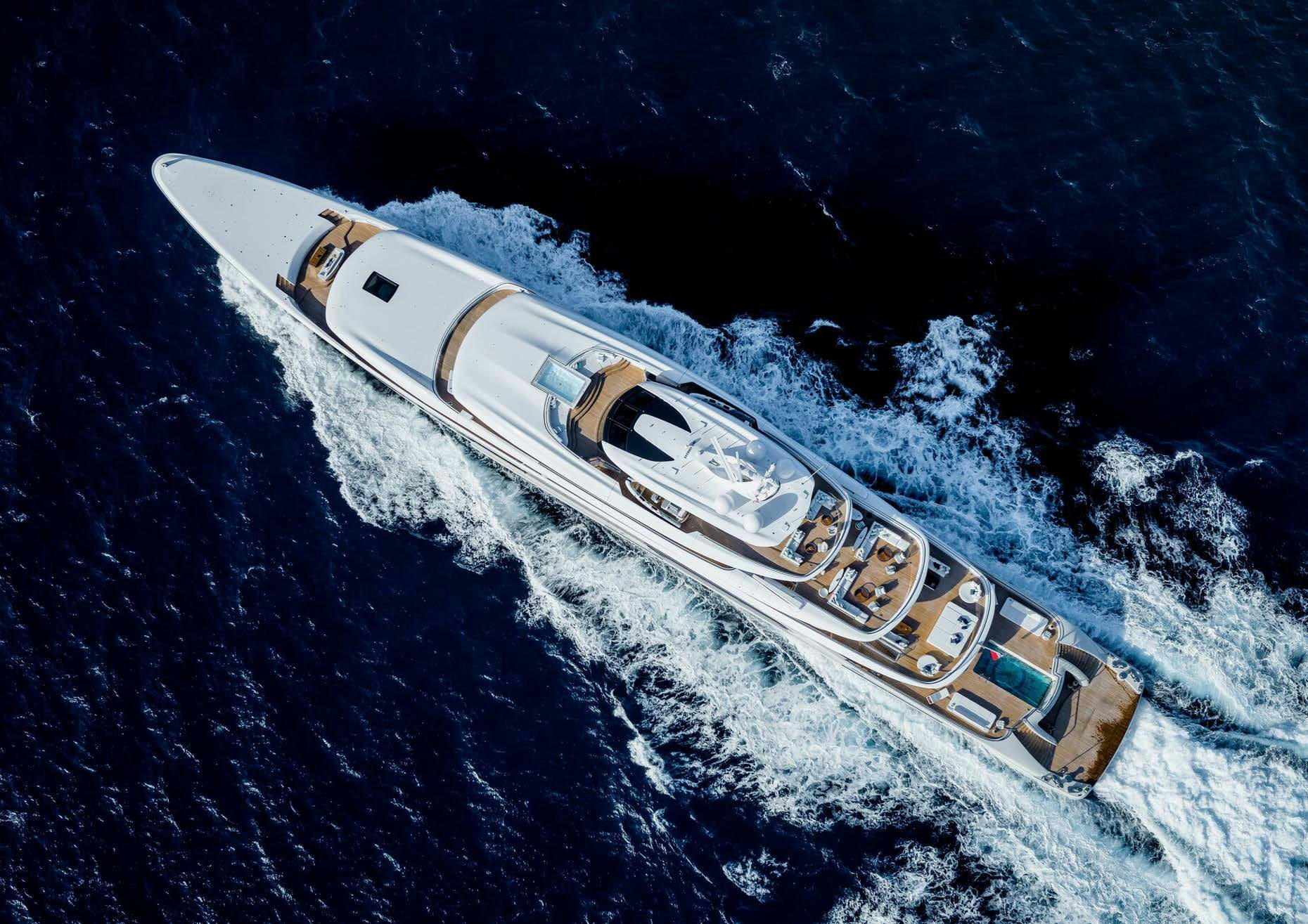 a satellite in space aboard H3 Yacht for Sale