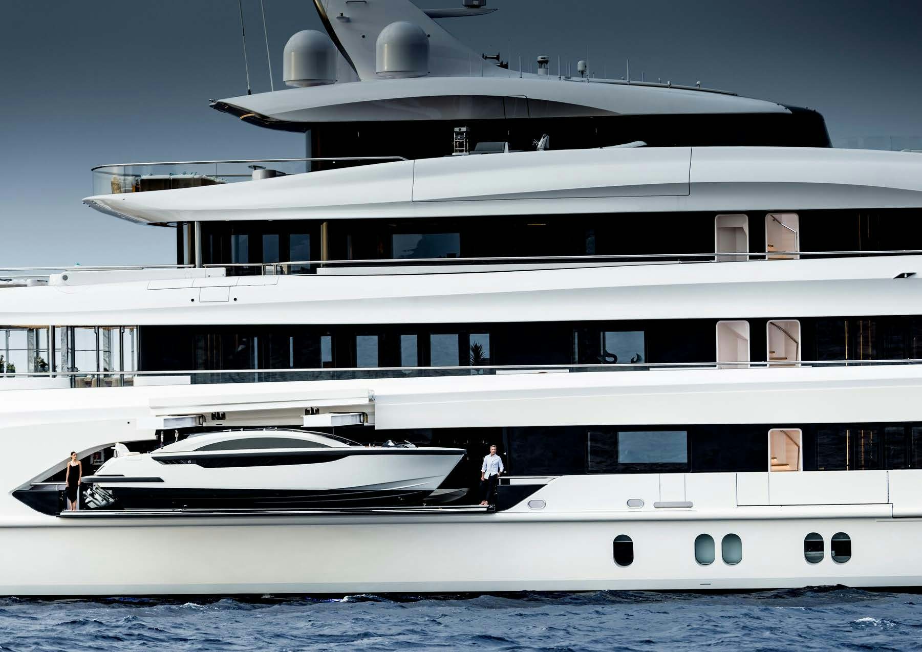 a large white yacht aboard H3 Yacht for Sale