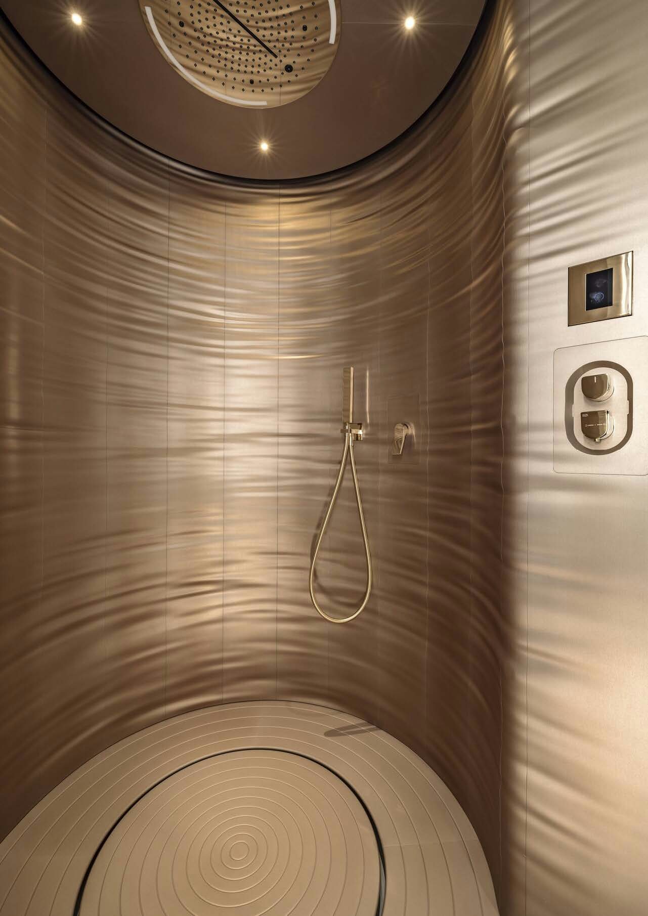 a wall with a light fixture aboard H3 Yacht for Sale
