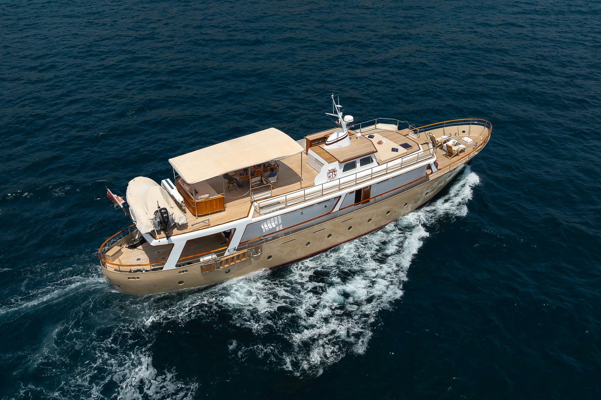 a boat on the water aboard BLACK PEPPER Yacht for Sale