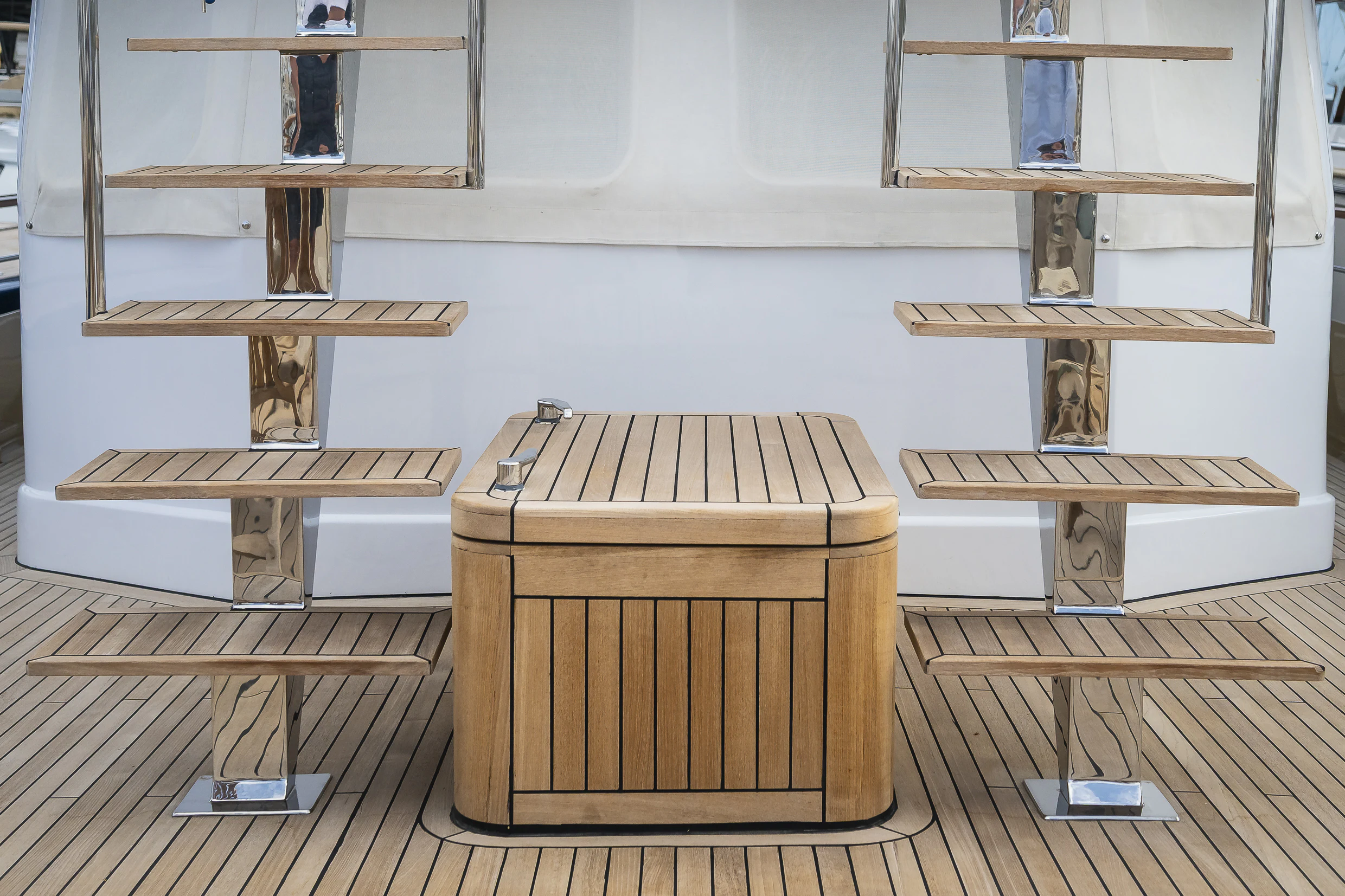 wooden pieces of wood aboard BLACK PEPPER Yacht for Sale