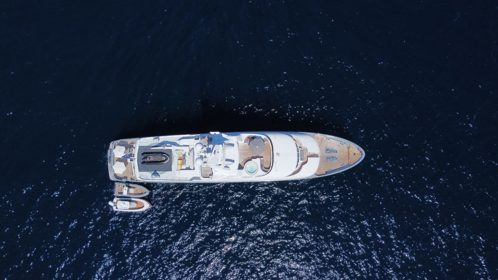 a space ship in space aboard TRITON Yacht for Charter