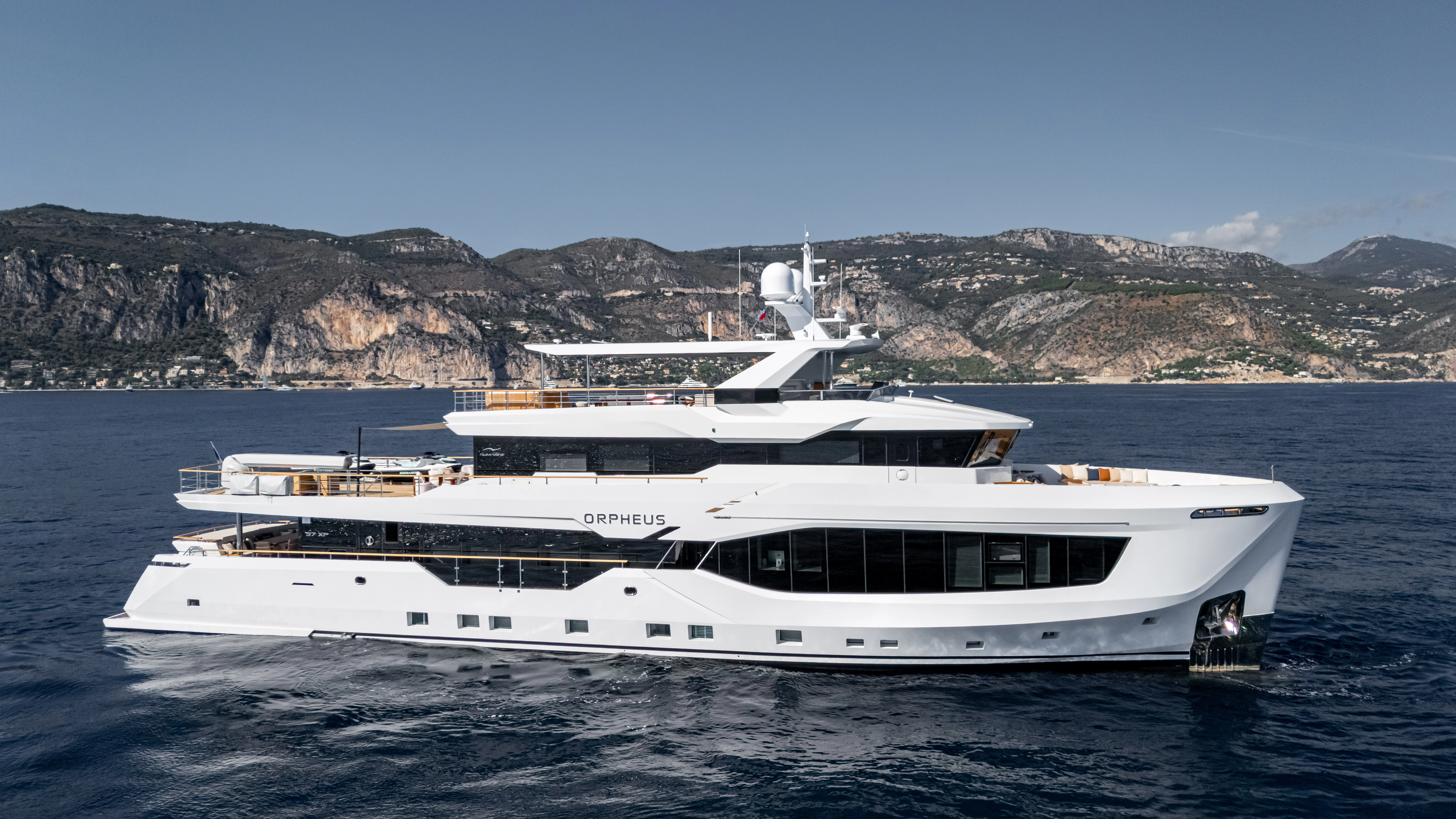 a boat in the water aboard ORPHEUS Yacht for Sale