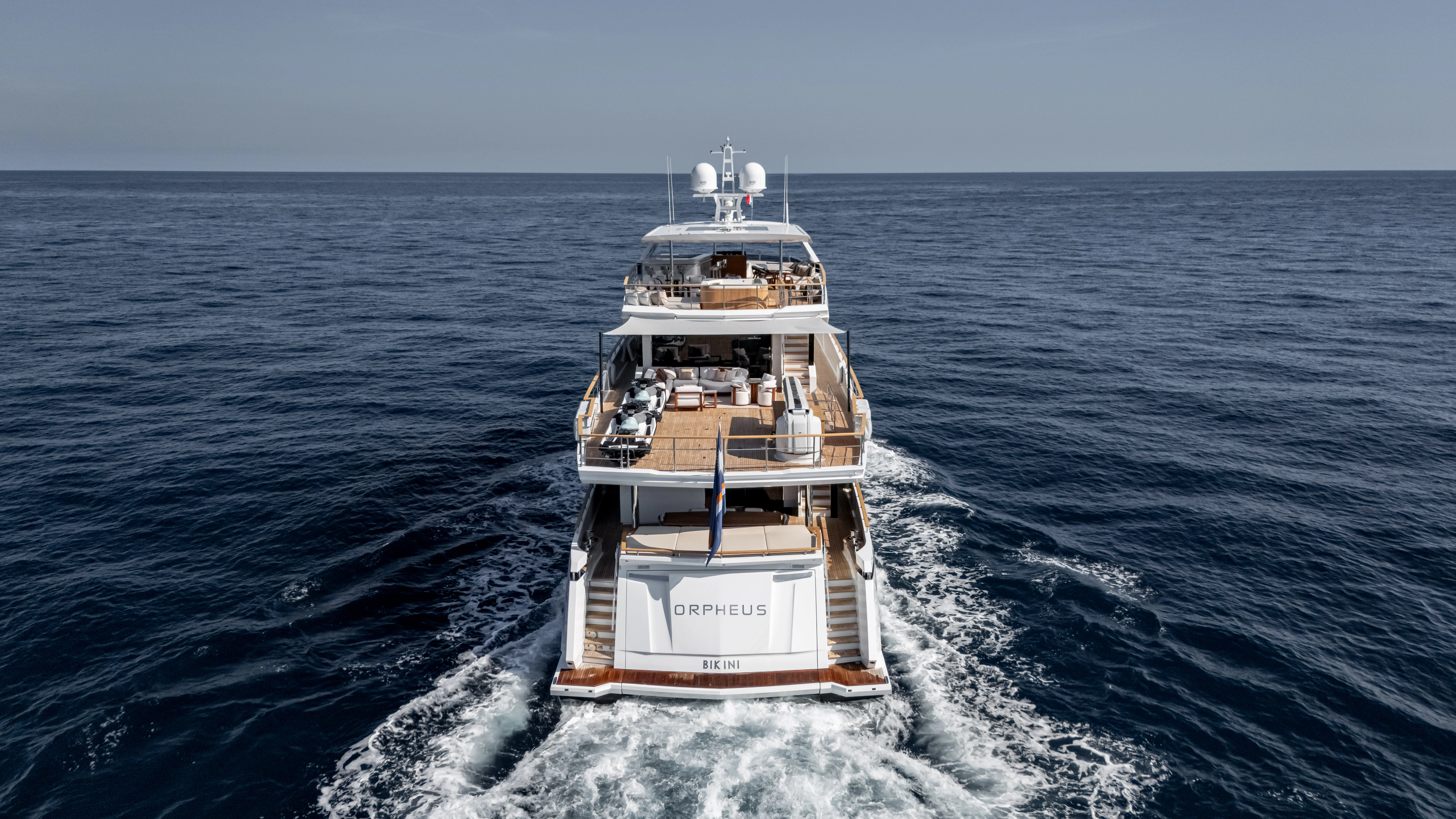 a ship on the water aboard ORPHEUS Yacht for Sale