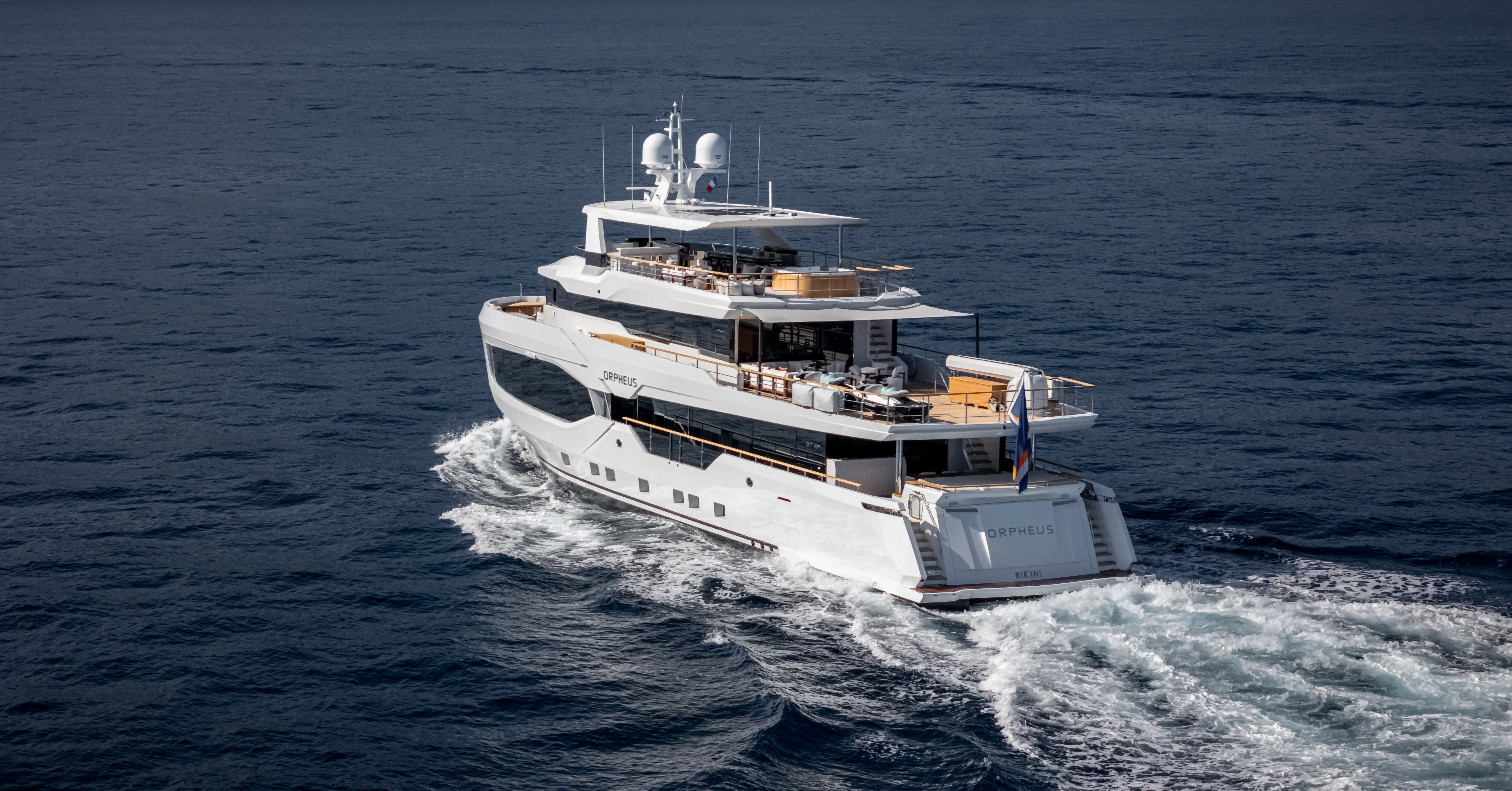a ship on the water aboard ORPHEUS Yacht for Sale