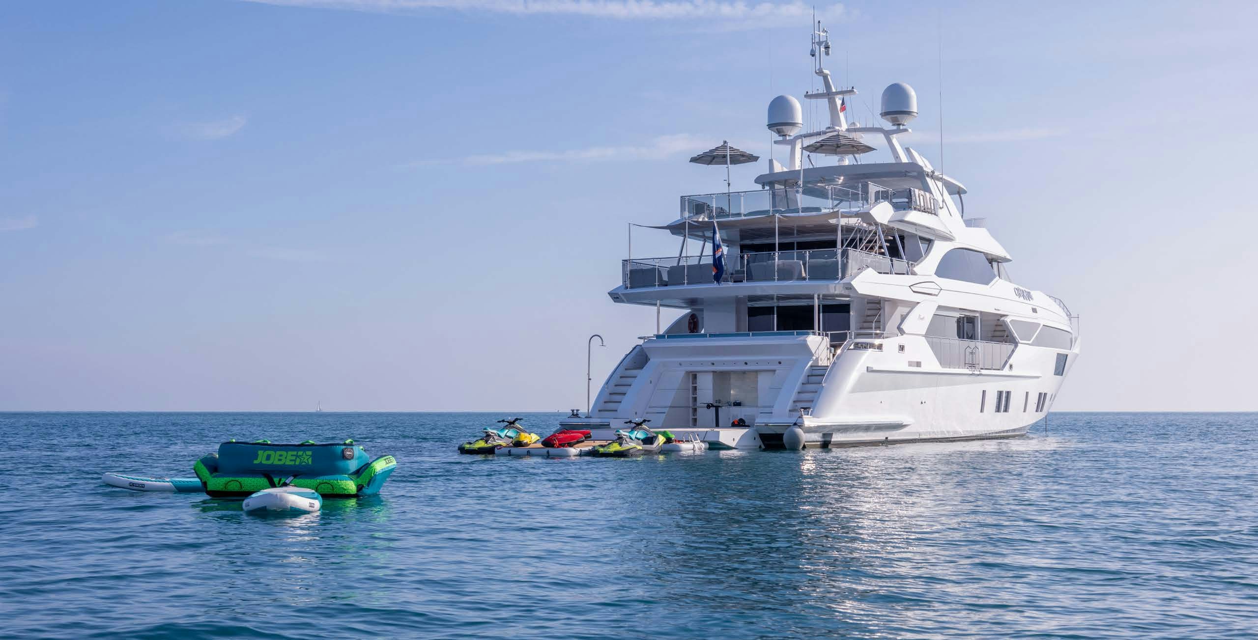 a boat in the water aboard CHARADE Yacht for Charter
