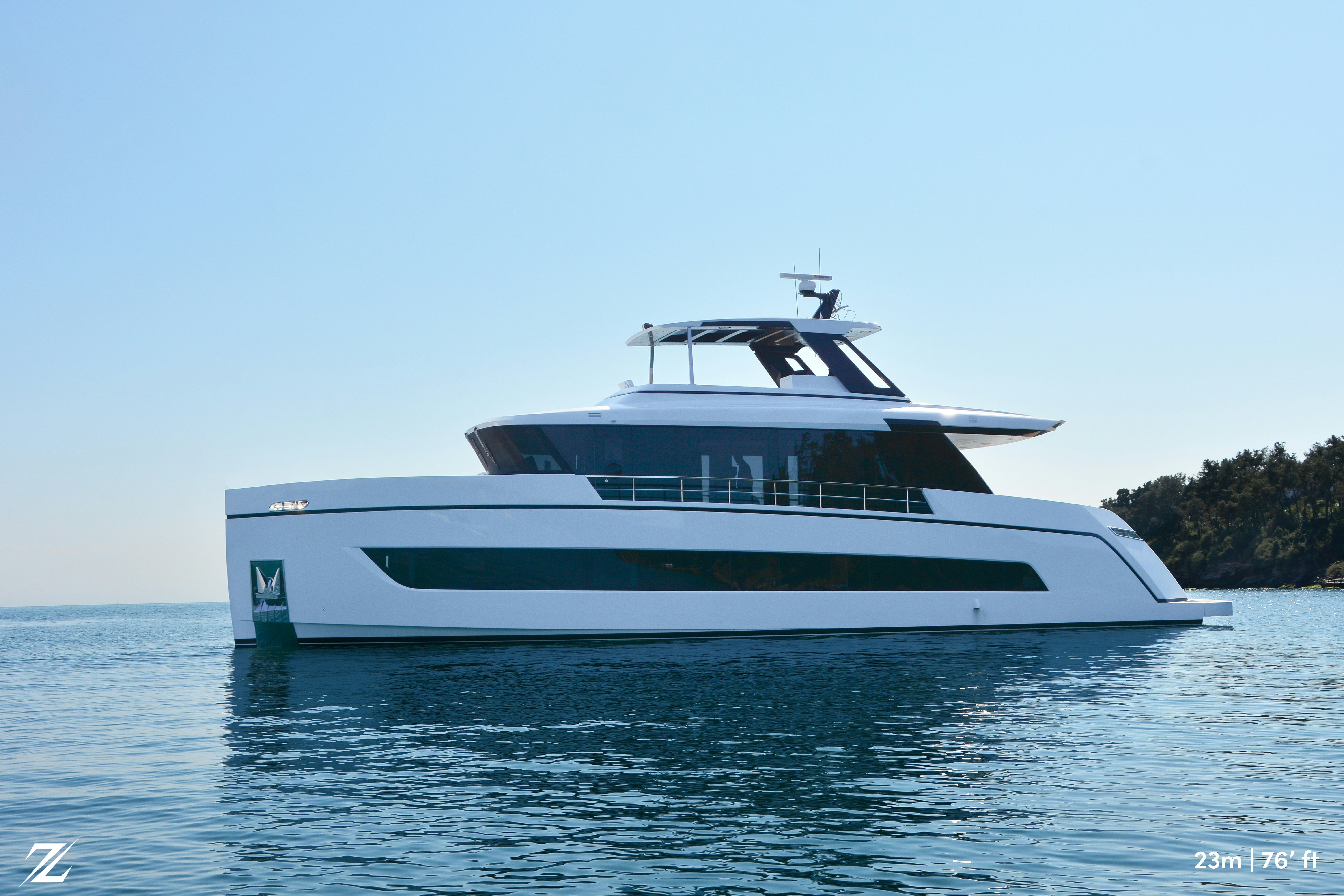 a boat on the water aboard ZIMA Yacht for Sale