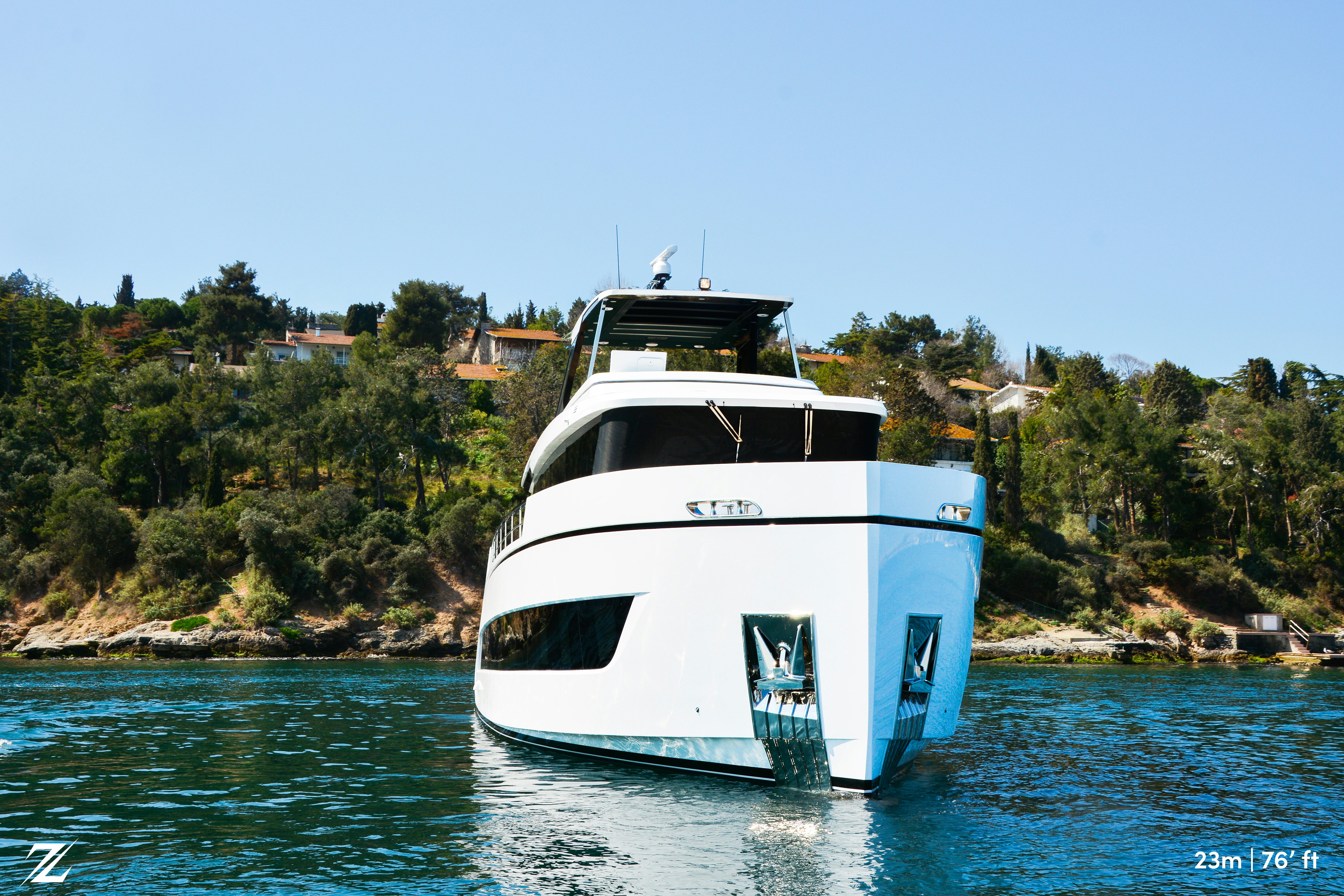 a boat on the water aboard ZIMA Yacht for Sale
