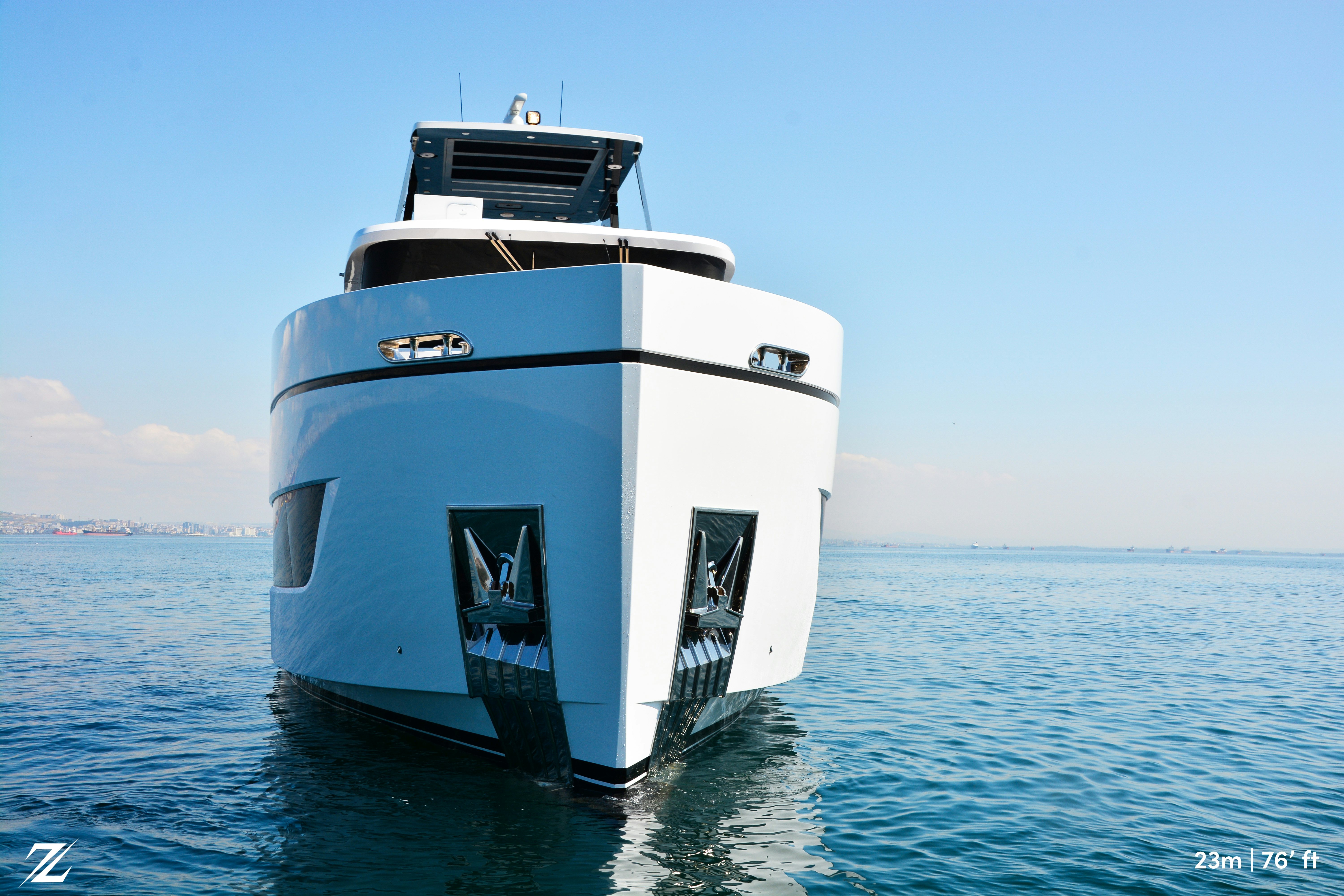 a boat in the water aboard ZIMA Yacht for Sale