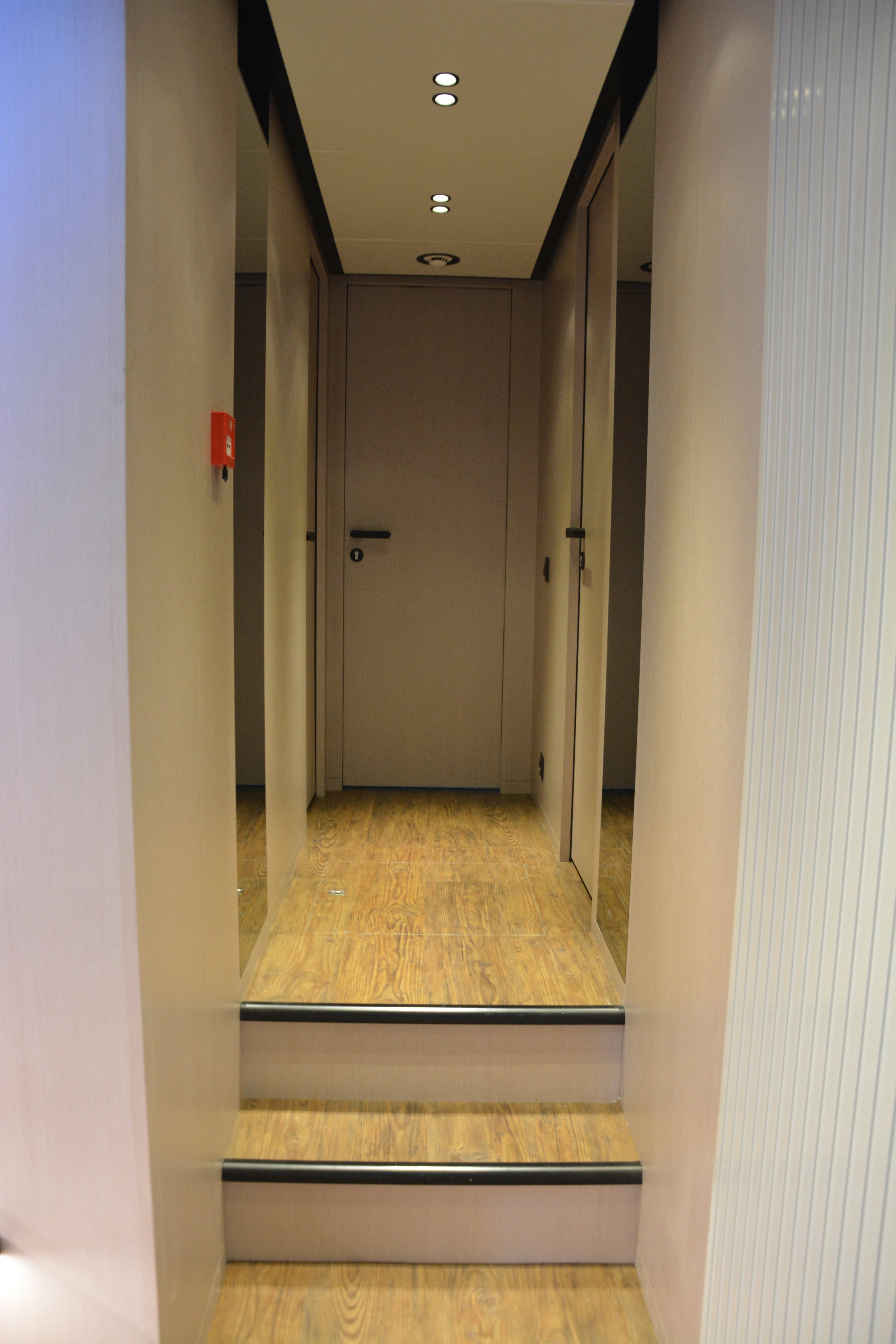 a room with a large shelf aboard ZIMA Yacht for Sale