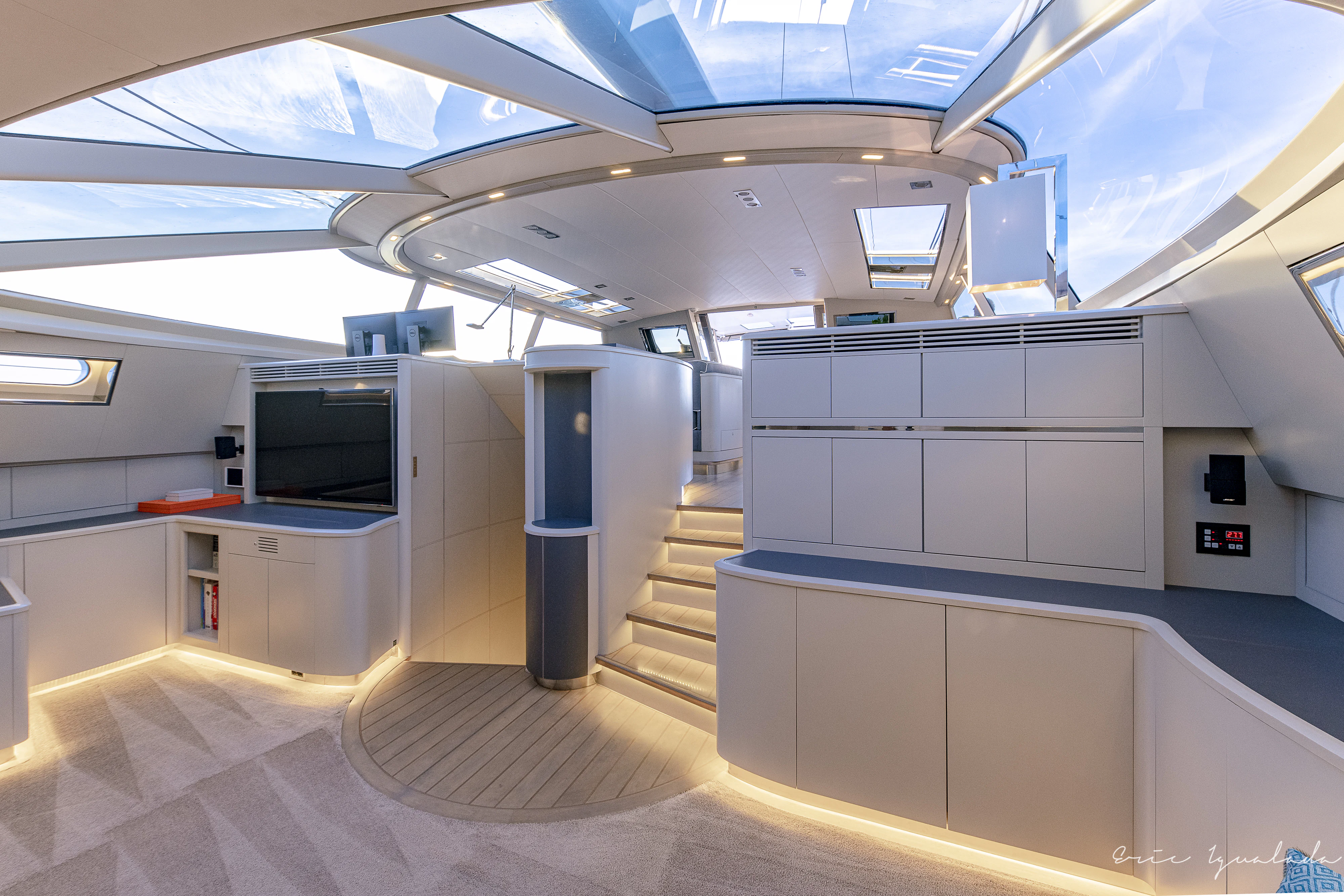 a room with a large computer aboard MY STAR Yacht for Sale