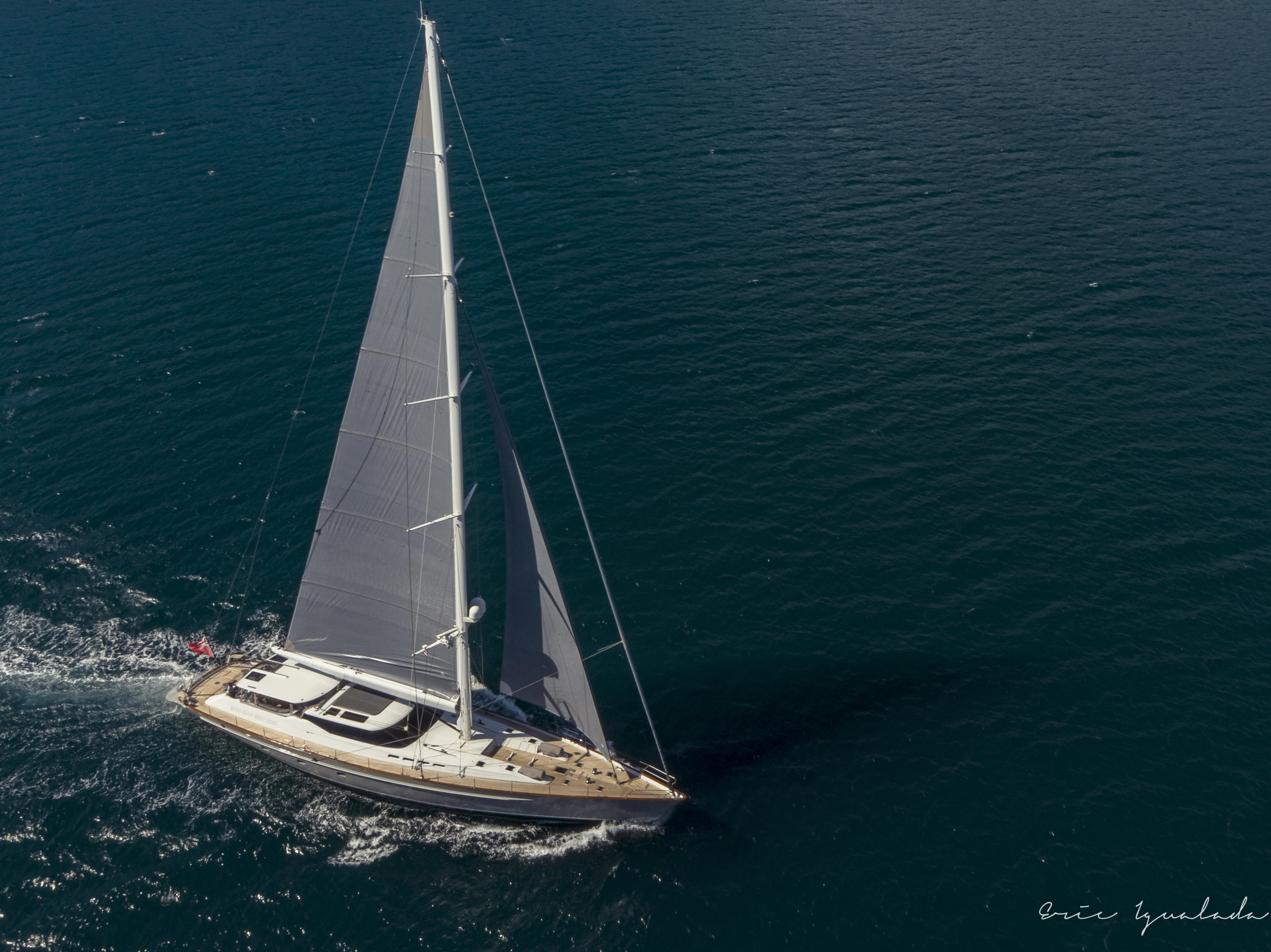 a sailboat in the water aboard MY STAR Yacht for Sale