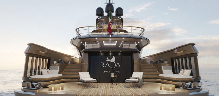 a boat on a body of water aboard RAJA Yacht for Charter