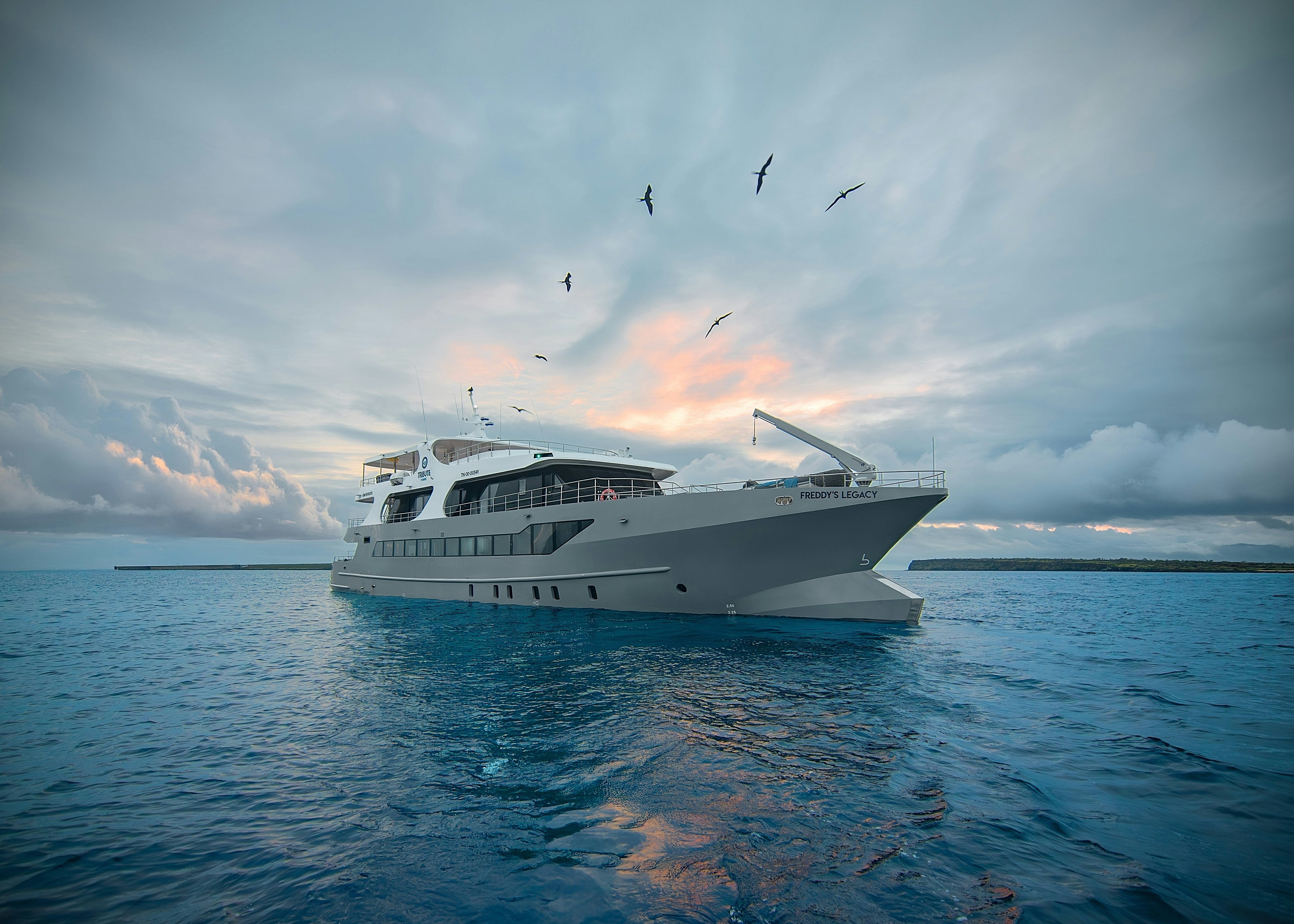 a boat in the water aboard TRIBUTE - FREDDY'S LEGACY Yacht for Charter