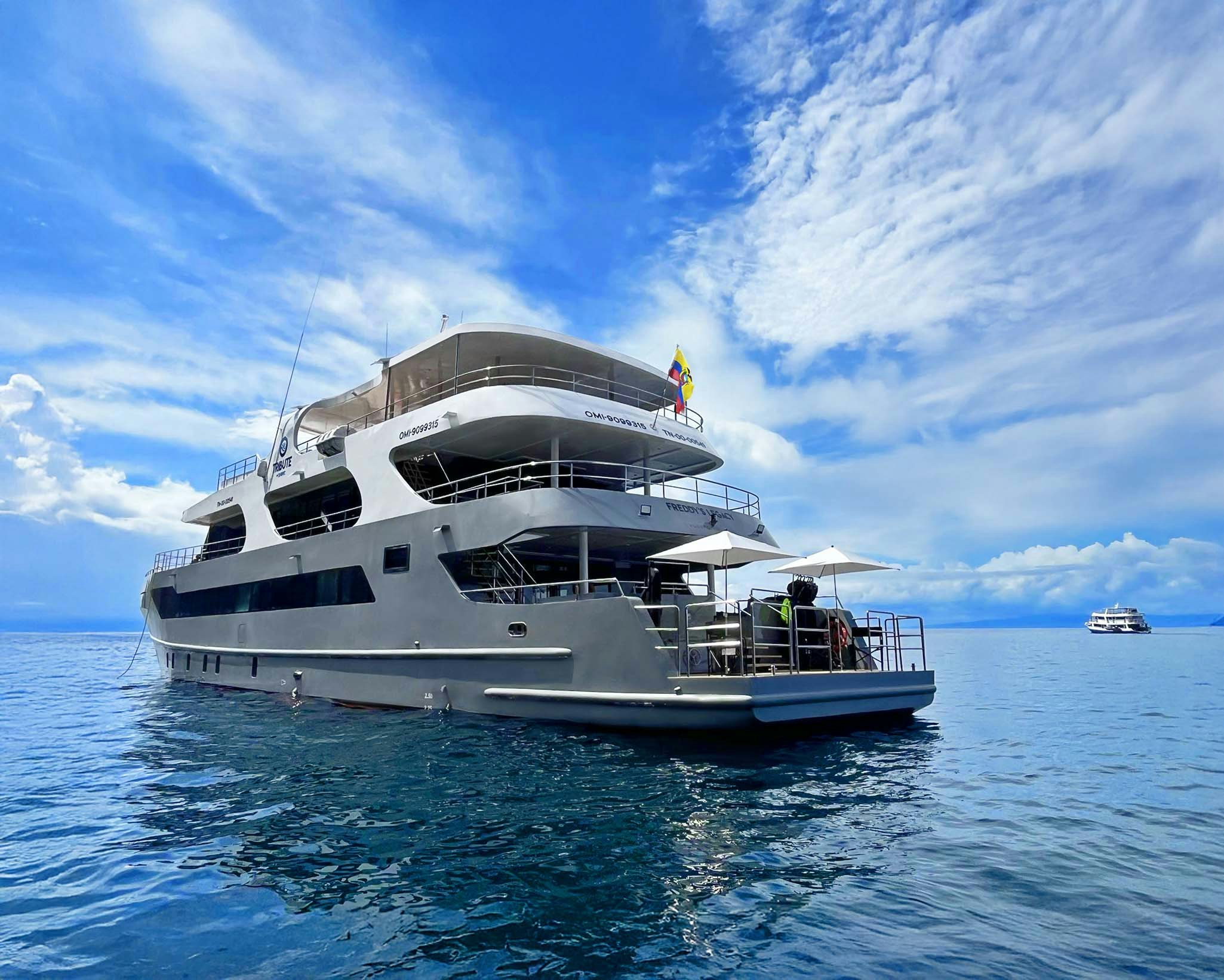 a boat in the water aboard TRIBUTE - FREDDY'S LEGACY Yacht for Charter