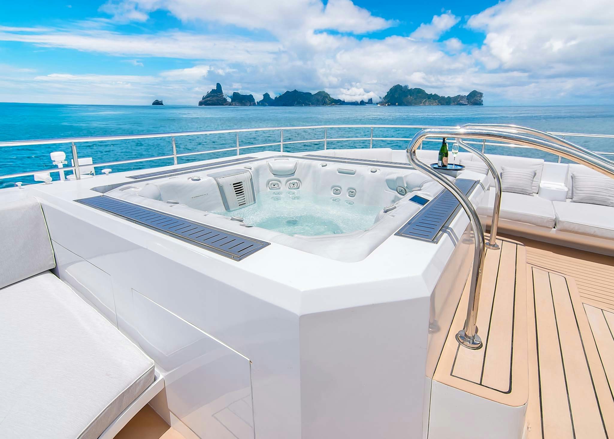 a boat on the water aboard TRIBUTE - FREDDY'S LEGACY Yacht for Charter