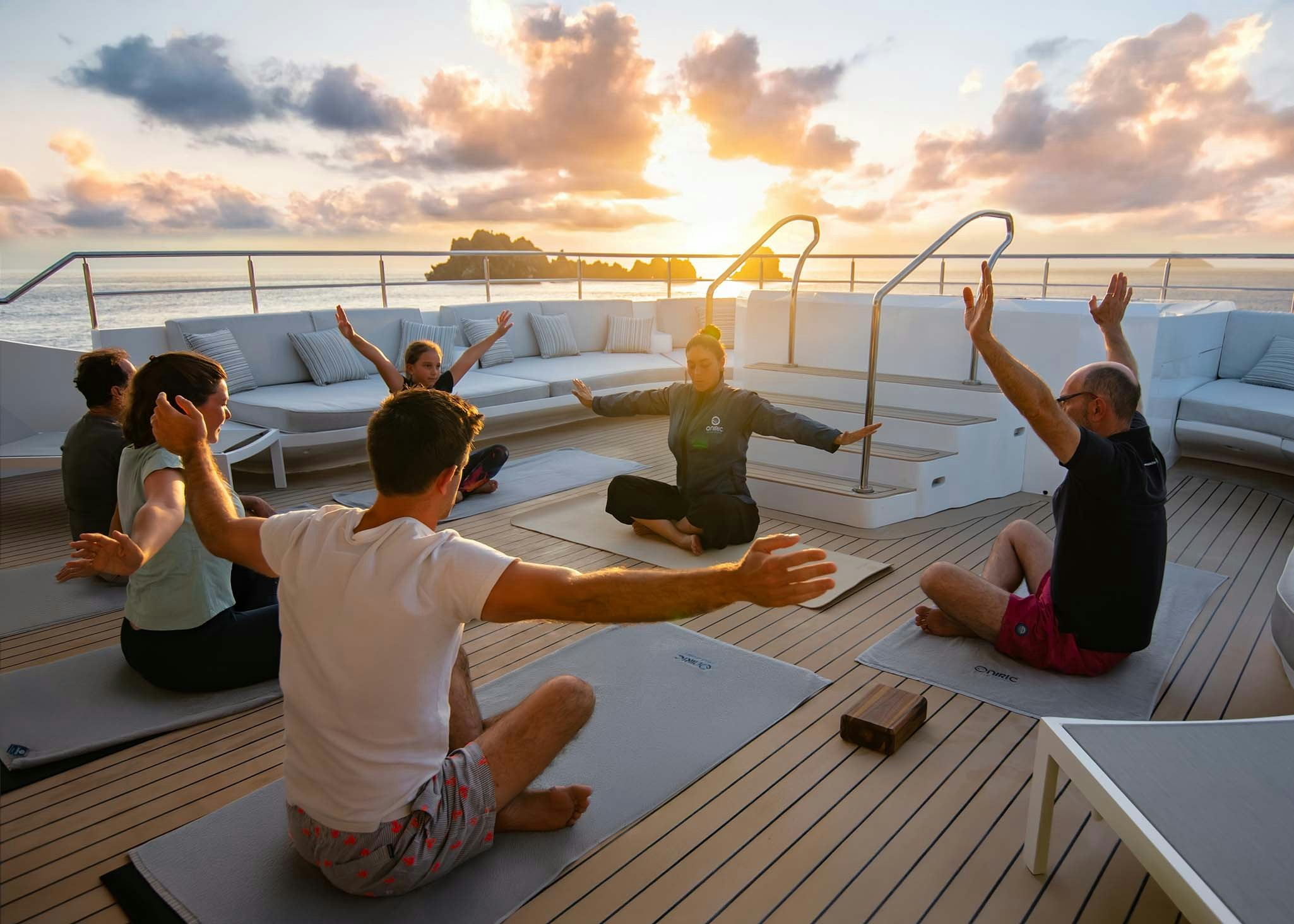 a group of people on a boat aboard TRIBUTE - FREDDY'S LEGACY Yacht for Charter