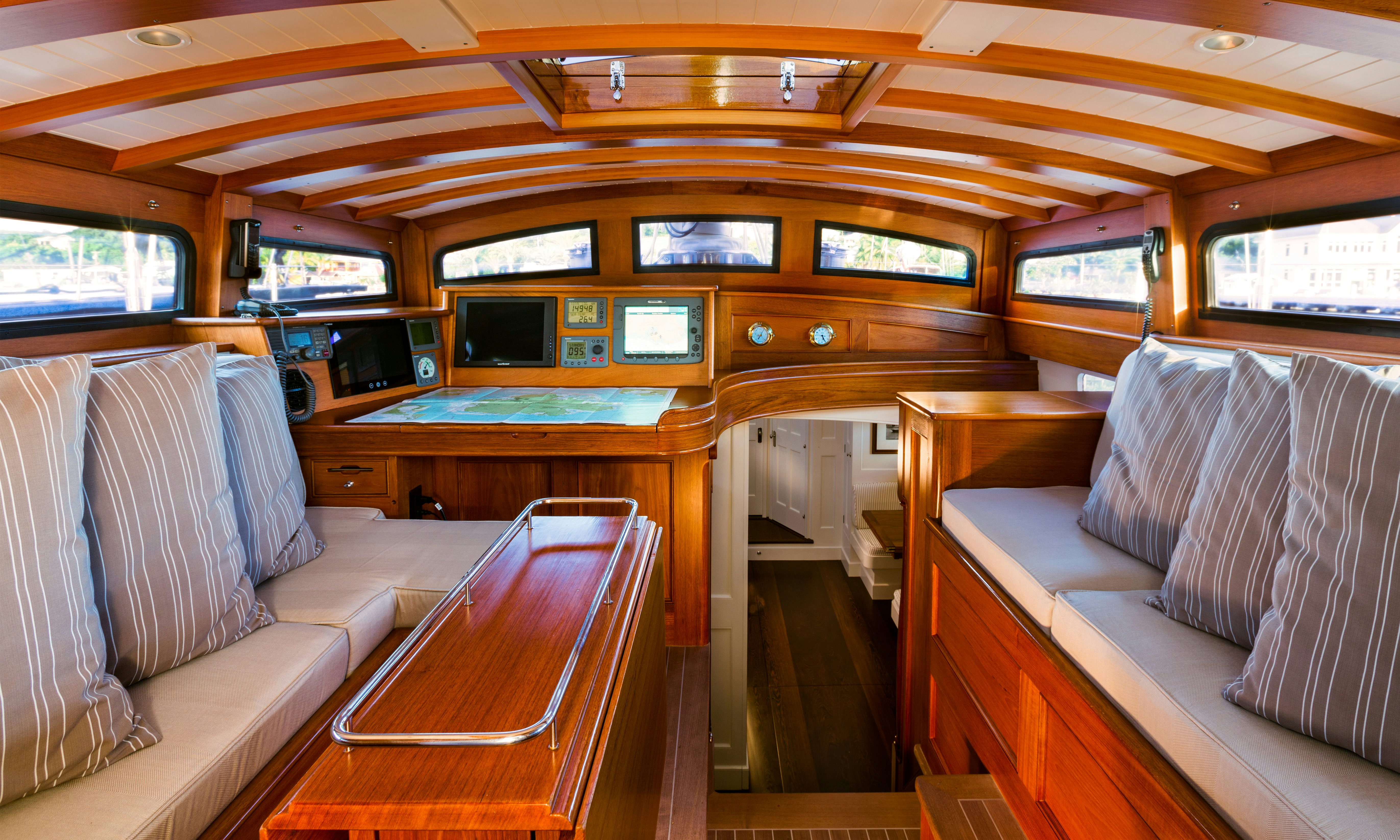 inside of a vehicle aboard BEQUIA Yacht for Sale
