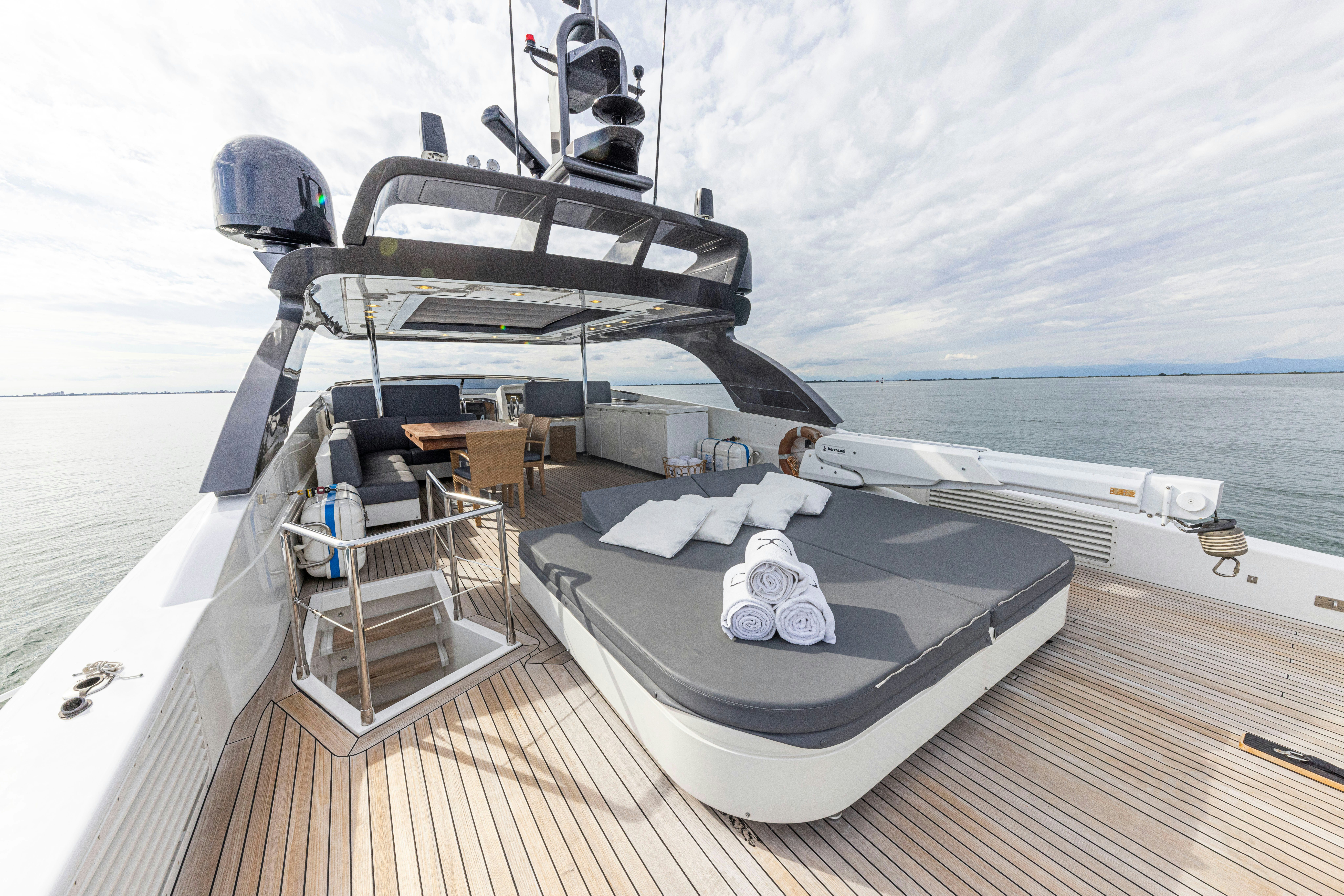 a boat on the water aboard TAURO Yacht for Sale