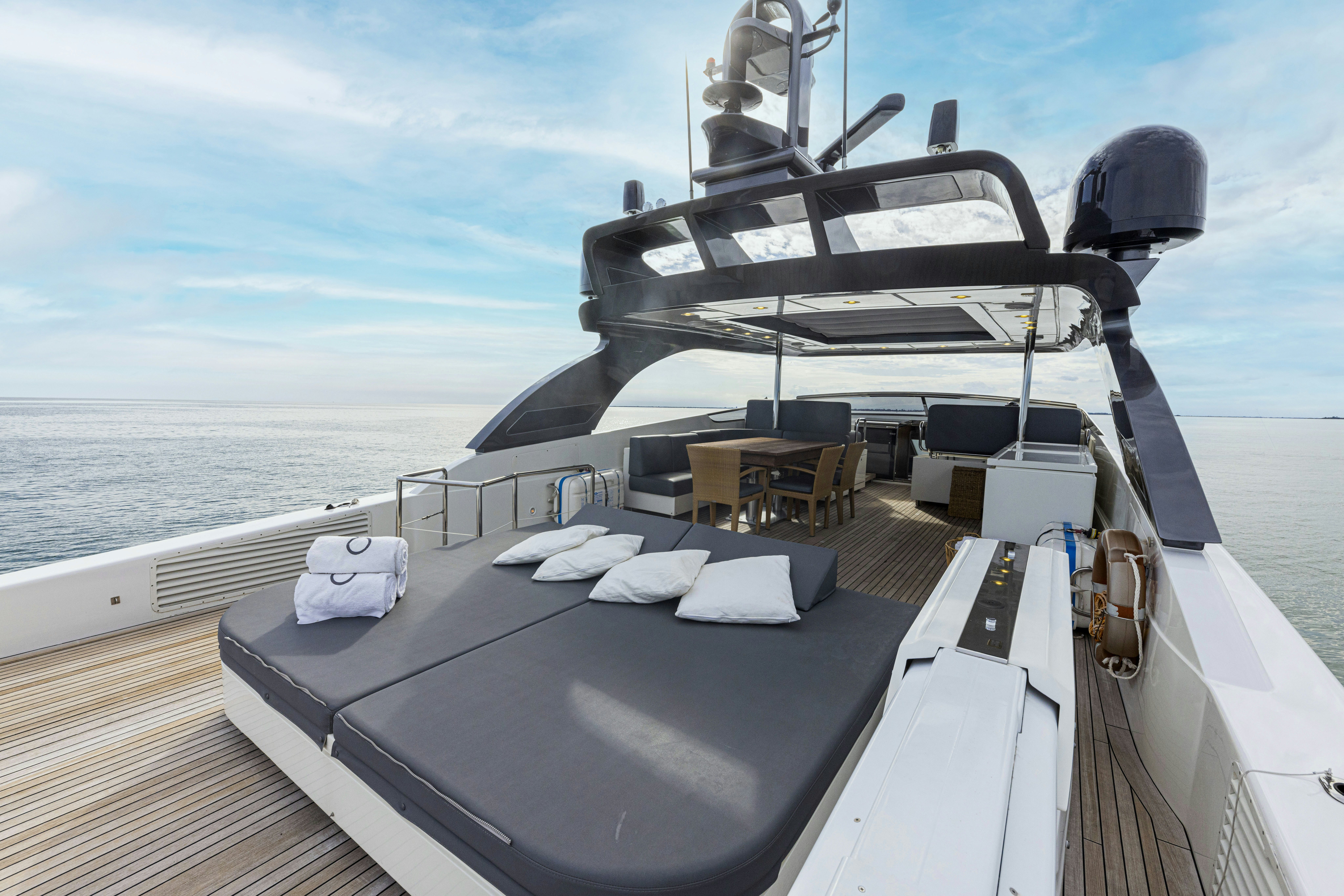 a boat on the water aboard TAURO Yacht for Sale